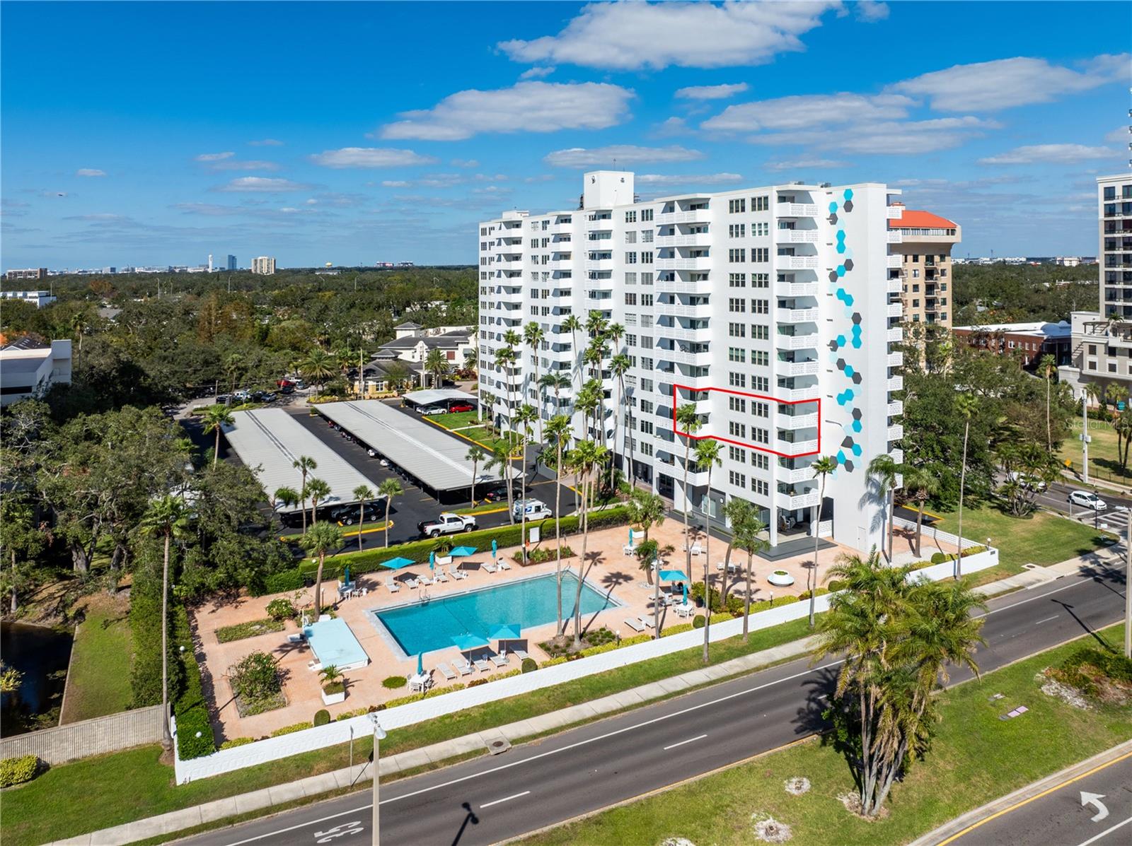 All inspections completed. This custom-designed residence offers a rare combination of location, sweeping direct bay views, and exceptional functionality. Situated at the corner of S. Howard Avenue and Bayshore Boulevard, this address is truly one of the most coveted in South Tampa. Experience all that Hyde Park has to offer—the restaurants, the shopping, the entertainment—right outside your door. From home, enjoy panoramic views of Hillsborough Bay from every room and breathtaking sunsets thanks to the unit’s WESTERN EXPOSURE. The thoughtful layout features two bedrooms, two and a half bathrooms, and an expansive living and entertaining area. Designed with gatherings in mind, this condo features an open-concept kitchen updated in 2023 with new stainless steel dishwasher, double ovens, disposal, and microwave. The large dining, living, and bedroom areas are equipped with NEW Mecho Shade window treatments and hurricane-rated, double-pane windows and Sliding Glass Doors. The main living area is highlighted by a custom-built curved feature wall with four illuminated art niches. Whether it’s an intimate evening with friends or a large-scale celebration, this condo accomplishes both with ease. And when it comes to Tampa’s annual Gasparilla festivities, you’ll have the best seat in the city—practically a private box suite for the biggest celebration of the year! Beyond the interiors, the four private balconies provide a surprising amount of outdoor space. Main mechanical systems, including A/C, HOT WATER HEATER, AND IN-UNIT WASHER/DRYER - ALL REPLACED IN 2023. Harbour House amenities include a 24-hour doorman, the LARGEST POOL ON BAYSHORE, a concierge package and delivery service, a social room, and a full-size event kitchen. Parking—a rare South Tampa luxury—is plentiful. The unit includes two reserved, covered spaces, plus generous guest parking in the association-owned auxiliary lot. The Harbour House building is in excellent condition, with major updates in the past five years, including the roof, plumbing, A/C, and elevators.