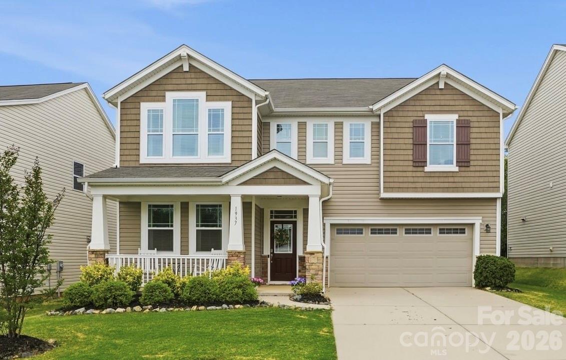 Welcome home to this spacious and functional 5 bedroom, 3 bathroom home that truly checks all the boxes! From the moment you walk in, you’ll love the flexible layout designed for everyday living and entertaining. The main level features a formal dining room that could easily double as a home office, a cozy living room, breakfast nook, guest bedroom, and full bathroom perfect for visitors or multi-generational living. The kitchen offers an incredible amount of storage with one of the largest walk-in pantries you’ve ever seen! Upstairs you’ll find a large loft space that makes the perfect second living area, playroom, or media room along with 4 additional bedrooms including a spacious primary suite with tray ceilings. The primary bathroom features a soaking tub, separate shower, and plenty of room to unwind after a long day. Convenient upstairs laundry makes daily life even easier.Outside, enjoy a covered front porch, fenced backyard, and a 2-car garage. This home offers the space, layout, and functionality so many buyers are searching for!