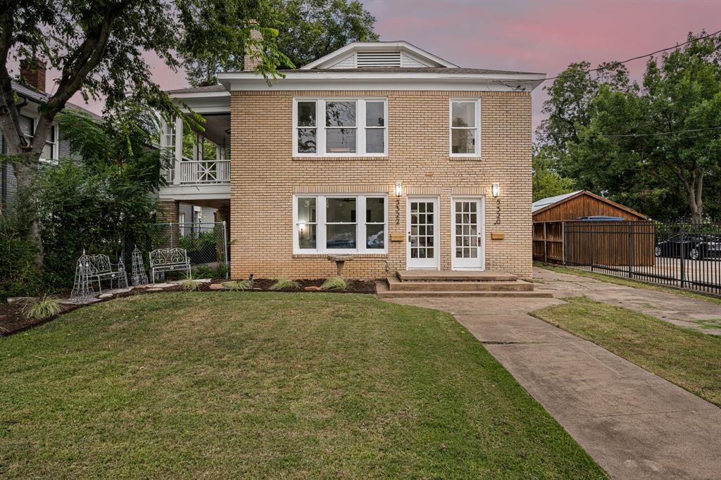 This historic Junius Heights gem offers a unique blend of residential and commercial potential. Currently configured as a 3 unit property, it features spacious layouts with 6 bedrooms, 3 bathrooms, and 3 kitchens, as well as 2 formal living rooms and 2 dining rooms. Each unit offers a comfortable living space, ranging from cozy 1 bedroom to spacious 2 and 3 bedroom layouts. The second floor unit boasts a charming balcony with a peek a boo view of downtown from the dining or conference room, while both floors showcase original hardwood floors, elegant cabinetry, and inviting gas fireplaces. The prime location, next door to the Garden Café and across from Munger Park. With neighborhood services commercial zoning, the property opens up possibilities for creative mixed-use development, including office, restaurant, retail or live work spaces.  Save money on property taxes by using the historic district city of Dallas property tax exemption . Whether as a potential rental or short-term rental property, a single family home, or a mixed use commercial and residential venture, this historic property in Junius Heights is a rare find.