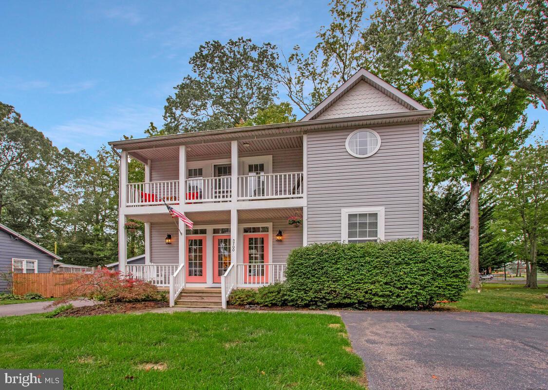 This charming home is located in the water privileged community of Cape Anne on the Chesapeake Bay and is steps away from the panoramic view of the bay, you can enjoy the water views of the bay from both the upper and main level front porch, the interior features 3 spacious bedrooms and 2 1/2 baths, Main bedroom has a full bath and french doors leading to the upper level front porch , the main level has hardwood floors, updated kitchen with island and stainless steel appliances,  dining area, family room with gas fireplace and partial water view, the exterior has a side entrance into the mud room and and laundry room,  the back yard features a deck and  2 storage sheds that convey.  The Cape Anne Community has a beach, dock and boat ramp, fishing pier and pavilion. There is also a marina that can be joined for a fee. Centrally located for commuting to Washington, DC, Baltimore, Annapolis, Andrews AFB and more...
