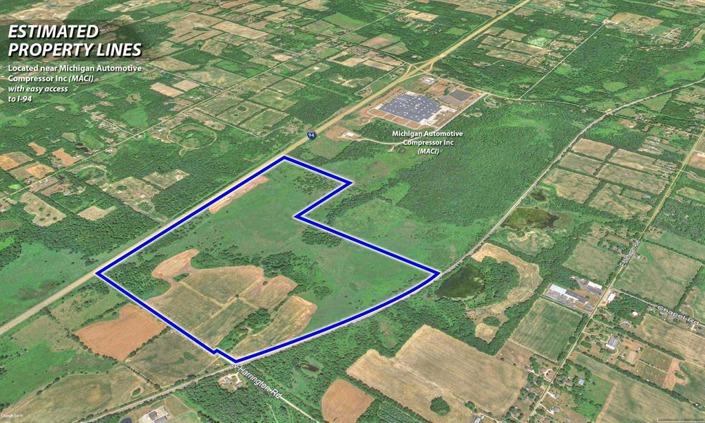 Up to 230 ACRES OF I-94 HIGHWAY FRONTAGE with easy access off of Dearing Rd. and/or N. Harrington Rd. The sky is the limit for this property... This is a Prime location for the next addition to the industrial park.3/4 mile from MACI. Access from Dearing road to MACI and access from Harrington Rd. Aqua underwater lake on property, as well as, a trunk track. Jackson airport approximately 1 mile away. NORTH side of property borders I-94. EAST side borders MACI. SOUTH is bordered by railroad track. WEST is farmland. 2-50 acre parcels cleared. There is a house on parcel C. If commercial/industrial is not your need, this could be your next hunting paradise as it has many deer blinds throughout the property. Also, there are many acres of tillable land for the farmers. Current use is Agricultural,Farm,Hunting,Residential.