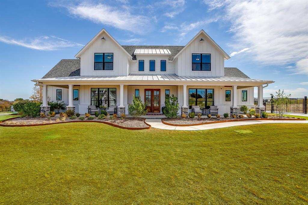 Better than new in Aledo Heights! Set on a spacious 1-acre corner lot this beautifully upgraded Elmwood Custom home combines modern design with incredible indoor-outdoor living. Featuring standout finishes throughout, an in-ground pool, fenced yard with electric gate, extended driveway, screened-in porch, and built-in grill all already in place and ready to enjoy. Inside, the modern farmhouse offers 4 bedrooms, 3.5 bathrooms, a dedicated study, game room, and media room. The open-concept kitchen and living area is designed for gathering, with a walk-through pantry adding both function and convenience. Outside, the pool features a tanning ledge and fountain, while the screened porch and built-in grill make entertaining easy year-round. Metal roof accents, exterior JellyFish lighting, a welcoming oversized front porch, and 3-car garage complete the home. Located in highly sought-after Aledo ISD, zoned for Stuard Elementary, with convenient access to FM 5.
