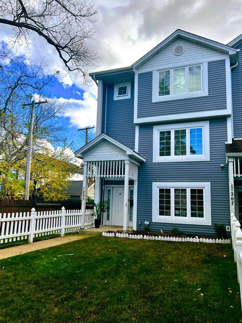 Charming 3-Story End-Unit Townhome in Prime Evanston    Welcome to this beautifully maintained 3-story end-unit townhome, ideally located in one of Evanston's most sought-after neighborhoods-just minutes from Lake Michigan beaches, parks, and top universities.    This light-filled home features new siding and a thoughtful layout perfect for everyday living and entertaining. The seller is highly motivated and open to serious offers, making this an excellent opportunity for buyers.    Highlights include:    Warm & Inviting Living Room  A spacious living area with a cozy gas fireplace creates the perfect setting for relaxing nights or hosting guests.    Updated Kitchen & Dining Area  Crisp white cabinetry, a stylish tile backsplash, stainless-steel appliances, a breakfast bar, and a generous eat-in dining area.    Energy-Efficient Comfort  Double-pane windows, a programmable thermostat, and energy-efficient appliances help keep utility costs low, while large windows provide abundant natural light.    Upper-Level Bedrooms  Three well-sized bedrooms with vaulted ceilings and skylights. The primary suite includes a walk-in closet and an en-suite bath filled with natural light. A washer/dryer is conveniently located on this level.    Flexible Lower Level  A versatile fourth bedroom ideal for guests, a home office, or playroom, with direct access to the attached two-car garage.    Outdoor Living Spaces  Multiple outdoor options including a covered balcony off the kitchen, a large fully fenced front yard, and a shared side yard.    Additional features include a security system and ample storage throughout.    Prime Location  Walking distance to Robert Crown Community Center, sports facilities, and the library, with easy access to bus lines, Metra and CTA stations, I-94, and Lake Shore Drive.    Seller is motivated-bring your offer. This move-in-ready townhome offers exceptional value, comfort, and location in the heart of Evanston.