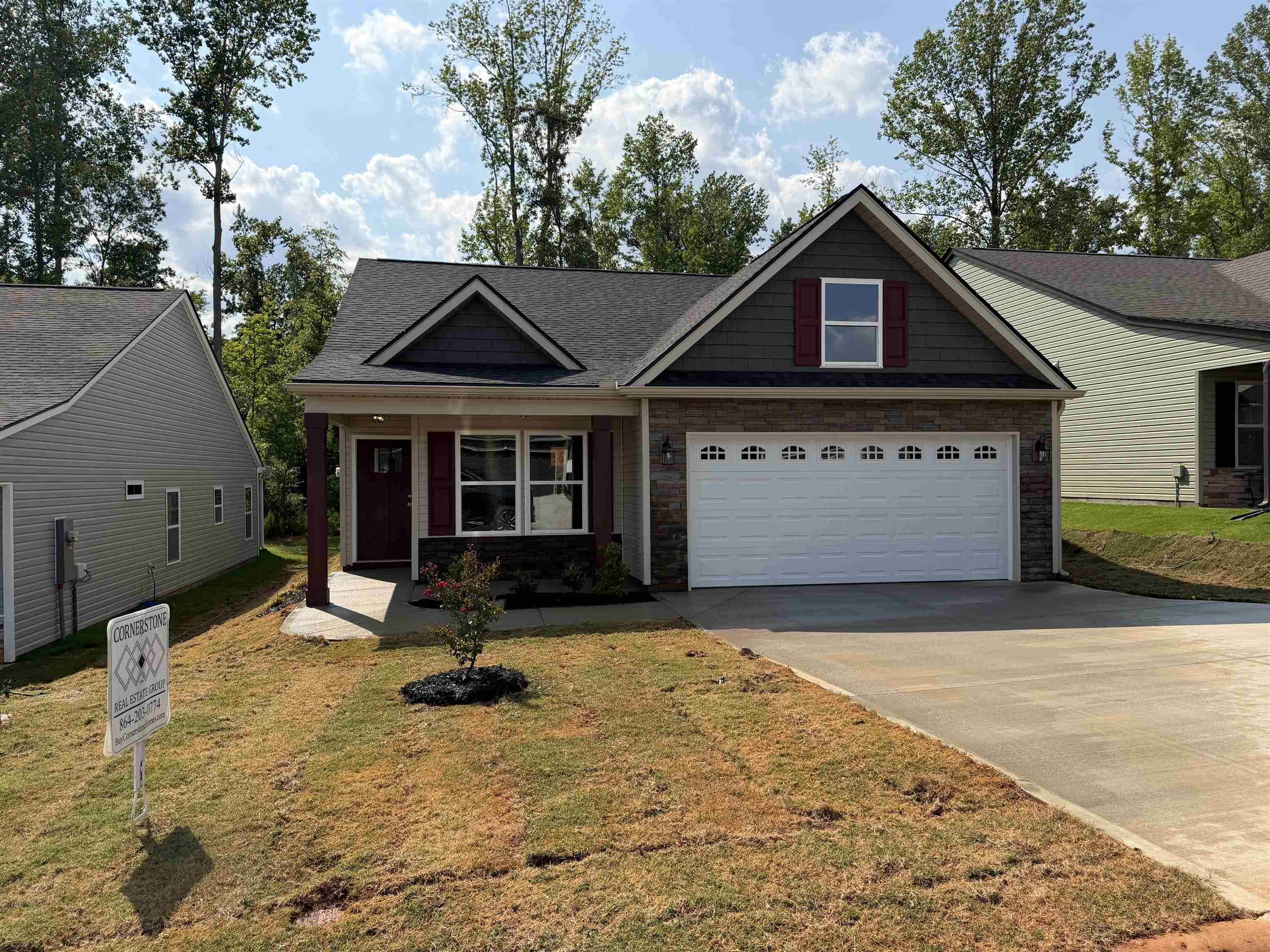 The CLIFTON plan (Lot 39) has a spacious open living area and split bedrooms. Granite countertops, crown molding with rope lighting, and many more features included. 12' x 12' covered patio and 10'x12 uncovered patio overlooks the back yard. Upgraded Master Bath with double vanity.  30-year architectural shingles, site-built construction, and a 10 year limited warranty are included to give you peace of mind.  Closing cost or upgrade incentives available when working with preferred lender and attorney!!   *Virtual tour reflects same house plan, not exact house.