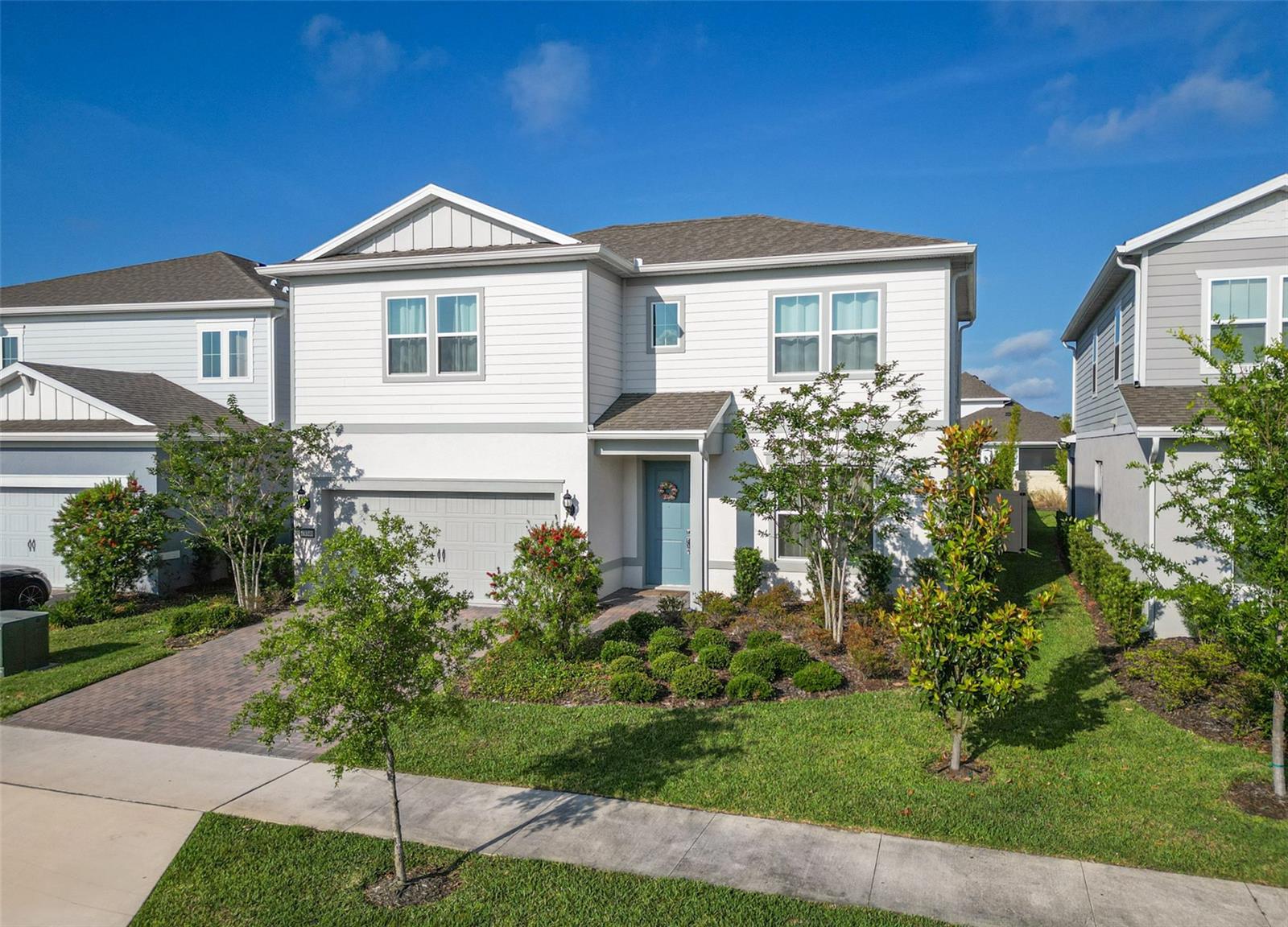 Custom, fully upgraded home with an expansive fenced-in yard in the heart of Lake Nona’s most desired, GATED community - Isles of Lake Nona.  With 4 bedrooms, 4 bathrooms, an office, and a versatile loft, this thoughtfully designed home is tailor-made for both relaxing and entertaining.  At the entrance, a foyer and bonus room/private office greet you. The heart of this open concept floor plan is the gourmet kitchen with designer finishes: featuring stylish quartz countertops, modern hardware, built-in dual ovens, GAS range, ample cabinetry, tile backsplash, upgraded flooring throughout and an oversized island with views of the backyard through the upgraded 8 ft QUAD POCKET glass sliding doors to the lanai. The open-concept floor plan seamlessly connects the kitchen, dining area, and living room, making it perfect for year-round entertaining.  Also on the main floor is the primary suite with scenic backyard views, spa-like bathroom with a large frameless shower and an extended walk-in closet.  On the second floor, all additional bedrooms are generously sized, perfect for family or guests, while the versatile loft offers the ideal space for a playroom or second living area. Step outside to experience your beautiful OUTDOOR OASIS complete with extended lanai, and fenced-in private backyard that is the ideal space to enjoy time with family and friends. Must see in person to fully appreciate every detail of this immaculate home.  The Isles of Lake Nona community is located in the heart of Lake Nona with all A-rated schools.  It includes free Gigabit Fiber internet, yard maintenance and features a social/outdoor lifestyle with 40% greenspace, many parks, fitness center, pools and Canvas waterfront restaurant/bar/market. Minutes from Shopping, Restaurants, Medical City, VA Hospital, USTA, KPMG, and Upcoming Disney Campus.