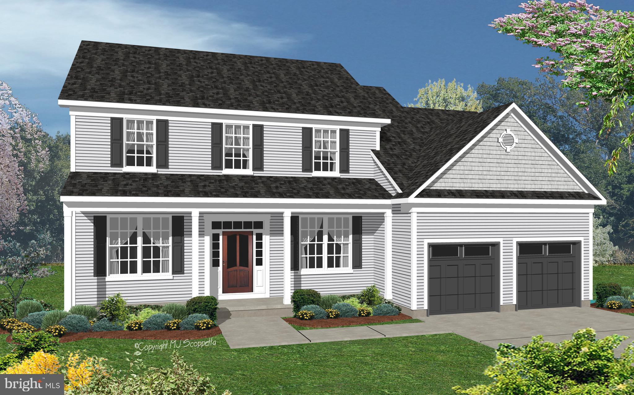 Welcome to this stunning new construction 4-bedroom, 2.5-bath two-story home in the desirable Wiltons Corner devlopment, thoughtfully designed with both style and functionality in mind. Situated on a desirable corner lot, this home will feature timeless white siding with striking black accents for a modern, eye-catching exterior. Step inside to find a spacious and versatile layout, including a first-floor office—perfect for working from home or a quiet retreat. The open-concept living space flows seamlessly into a beautifully designed kitchen showcasing custom cabinetry, under-cabinet lighting, and high-end finishes throughout. Custom trim work adds character and elegance, while the bathrooms will impress with detailed custom tile work. Convenience meets practicality with a mudroom and laundry area located just off the attached 2-car garage—ideal for everyday living. Upstairs, the primary suite offers a true retreat with dual “his and hers” closets and a well-appointed en-suite bath. Three additional generously sized bedrooms complete the second floor.Additional features include a full basement offering endless possibilities for storage or future finishing, and a 2-zone HVAC system for efficient comfort year-round. Construction is set to begin mid-April, with an estimated completion by the end of Summer 2026—giving buyers the opportunity to secure a brand-new home with time to plan ahead. Don’t miss your chance to own this beautifully crafted home with quality upgrades throughout!