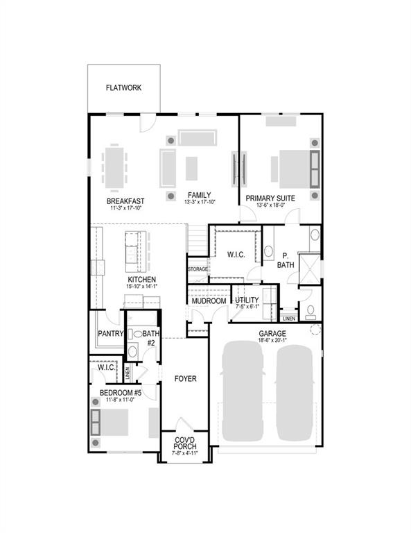 MLS# 21376174 - Built by Trophy Signature Homes - October 2026 completion ~ The Winters plan is tailored to fulfill your requirements currently and for the long term. With five bedrooms, everyone enjoys their own space, accompanied by three bathrooms for added convenience. Impress your guests as you entertain at the central island in the kitchen, seamlessly flowing into the breakfast nook and family room. Meanwhile, guests can enjoy their own entertainment in the game room and media room. The primary suite boasts an outstanding walk - in closet for added luxury!