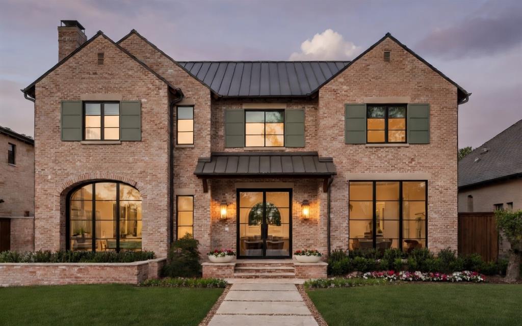 New transitional construction from Alford Homes just completed! Buy the best new home in Park Cities.  Transitional English architecture and design with rustic touches throughout. Antique brick with cream mortar joint.  5 bedroom, 6.1 bathrooms, study or formal living room with spacious office nook, oversized living room with an abundance of natural light. Covered patio features heaters & phantom screens that enable you to FULLY open the living room to the outdoors - perfect for entertaining your friends and family. Other features include windows that go to the floor, commercial grade kitchen appliances, gorgeous pantry with appliances as a prep kitchen, climate controlled wine storage. Overiszed Separate master closets by California Closets. Future elevator space and pool bathroom downstairs. Spacious master bedroom has vaulted ceilings and oversized master bathroom. 2 giant live oak trees in the front yard too!