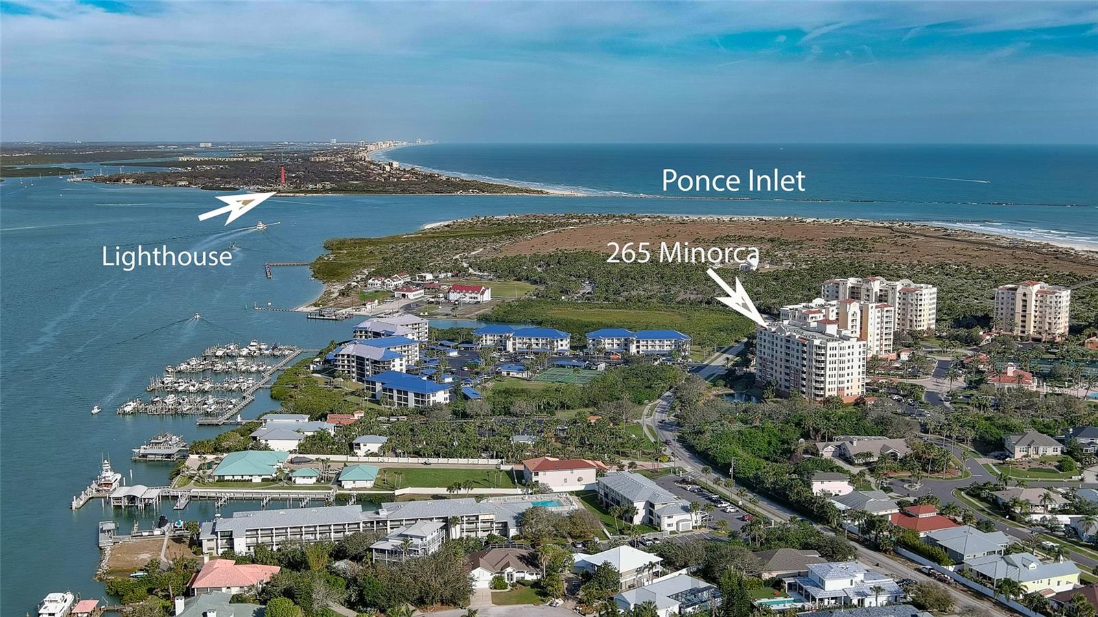 Stunning penthouse on the top 9th floor situated in the First Class Minorca Community! Decorated & beautifully furnished like a model, this immaculate 3BR/2BA condo offers Panoramic views of the River & the Ocean! Spacious balcony opens from the living room & the breakfast nook & provides the perfect place to relax and watch the dolphins & lots of boating action! One of THE best places to watch the rocket launches, fantastic sunsets and the night lights of New Smyrna Beach! Popular Indigo plan, this beautiful 1,655 sq.ft. condo was built in 2005 with top of the line quality throughout & is being offered completely furnished & ready to enjoy the Florida lifestyle. Gourmet kitchen features newer SS appliances, a breakfast nook, granite counters, additional cabinets, a pantry & an extra counter bar which makes a great space for a computer or a wine bar. New HVAC 2015, new kitchen appliances 2018 & new washer dryer 2019. This condo is offered fully furnished, excluding the "Frogman" sculptures. Custom plantation shutters throughout. This condo includes a convenient underground parking spot #12, as well as a private storage closet on the same floor, great for golf clubs, beach & fishing gear. Floor to ceiling sliders & lots of windows provide plenty of natural sunshine. Luxurious tiled bathrooms are tastefully appointed & the Master Bath has a step in shower, garden tub and double vanities. Minorca is pet friendly allowing 2 pets up to 80 lbs. total and large dogs are ok! There is a designated beach area in the nearby 225 acre Smyrna Dunes park for pets! Monthly fee of $1,204 includes maintenance of this building & use of all Minorca amenities! This world class resort features a gorgeous clubhouse with catering kitchen, pool table, saunas, fitness center w/TVs, pool, spa, BBQ grills, 4 lighted tennis courts, 24 hour gated secured entry, private gated access to the oceanfront pavilion and beach, as well as gated entry to the 64 boat slip marina. Boatslips & docks are available for purchase & are great for fishing, crabbing and watching the dolphins and sunsets. Enjoy the riverfront gazebo with bathrooms, ping pong table & grills for BBQ's. Short walk or bike ride to Flagler Avenue Shops & restaurants and only 1 hour drive to Orlando. Don't miss this opportunity to live the Florida lifestyle today!