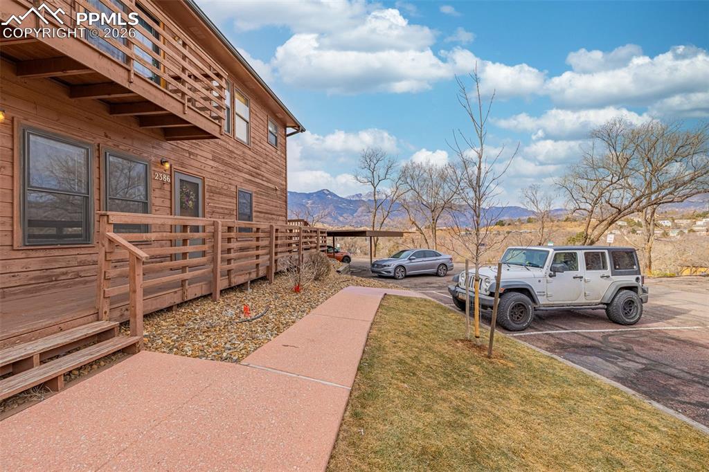 This move-in-ready, updated, turnkey condo in West Colorado Springs offers stunning Pikes Peak and mountain views from an expansive wrap-around deck and includes an assigned covered carport parking space for added convenience. The oversized deck begins at the front door and wraps around to the west side of the building, creating the perfect space to enjoy breathtaking sunsets and Colorado scenery. This well-maintained main-level living condo features two bedrooms, both with good-sized closets, an updated eat-in kitchen with a large dining area, an oversized kitchen pantry, plenty of cabinet and counter space, BRAND NEW kitchen appliances, Brand New washer and dryer, updated bathrooms, new tile flooring in the bathrooms, and newer carpet throughout. With quick closing available and an exceptional location near Old Colorado City, this condo truly stands out.Inside, the eat-in kitchen offers a spacious dining area, making it ideal for everyday meals and entertaining, along with ample cabinet storage and generous counter space. The kitchen flows seamlessly into the main living area for a comfortable and functional layout. The guest bathroom is a full bath with a tub/shower combo, while the primary bathroom offers a convenient half bath and laundry, adding to the ease of everyday condo living.This condo also includes the benefit of an assigned covered carport, providing protected parking and easy access year-round. Located near Old Colorado City, the property is convenient to shopping, dining, schools, and local amenities, while offering quick access to outdoor recreation and major thoroughfares. Whether you’re enjoying your morning coffee with Pikes Peak views or relaxing on the wrap-around deck in the evening, this condo delivers low-maintenance Colorado living at its best.If you’re searching for a move-in-ready condo with mountain views in Colorado Springs, this is an opportunity you won’t want to miss.
