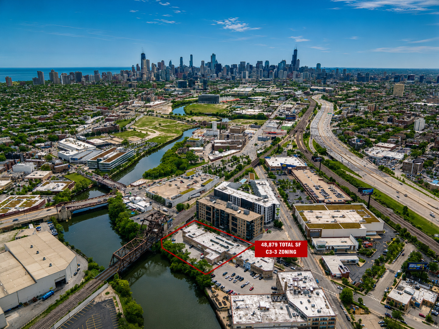 Pleased to present the land and redevelopment opportunity of 1716 W Webster Ave, Chicago, IL 60614. The subject site contains approximately 48,879 SF of land and is being positioned at a land value of $6,950,000 ($142.19 per land SF). The valuation conclusion is supported by (i) the site's scale and redevelopment flexibility, (ii) demonstrated demand for newly delivered multifamily product in the immediate micro-location, (iii) corridor-level fundamentals that can support mid-rise density, and (iv) the depth of the buyer pool for well-located infill development sites.    A newly delivered peer project directly across the street-Triangle Square Apartments (1701 W Webster Ave, completed 2025)-provides immediate real-world evidence of what this corridor can support. Triangle Square was executed as a mid-rise luxury apartment building and has reported rent bands indicating the submarket supports premium pricing across multiple unit types, including meaningful demand beyond entry-level studio/1BR. The competitive amenity set typical of current Class A delivery (fitness, roof terrace/sundeck, bike storage, pet-focused features, modern in-unit finishes) reinforces that tenants in this corridor respond to contemporary lifestyle product and that developers are underwriting and building accordingly.    From a highest-and-best-use standpoint, the subject site is well-suited for a mid-rise residential redevelopment strategy. Market participants typically evaluate the opportunity through a developer feasibility lens-specifically entitlement path, achievable FAR, design efficiency (net rentable yield), parking/loading solutions, and the ability to deliver an amenity package that supports lease-up velocity and durable stabilized rents. While zoning and entitlement requirements must be confirmed as part of buyer due diligence, the immediate surroundings demonstrate that a mid-rise format can be executed successfully in the corridor.    Zoning / Entitlement Consideration: The subject is currently zoned C3-3 (Commercial, Manufacturing and Employment District), which is intended to support business and employment uses and does not permit housing by-right. A residential or mixed-use redevelopment incorporating dwelling units would likely require a zoning map amendment to a residential-allowing district and/or a Planned Development depending on final program intensity and design. This should be validated via zoning counsel and a preliminary massing study.