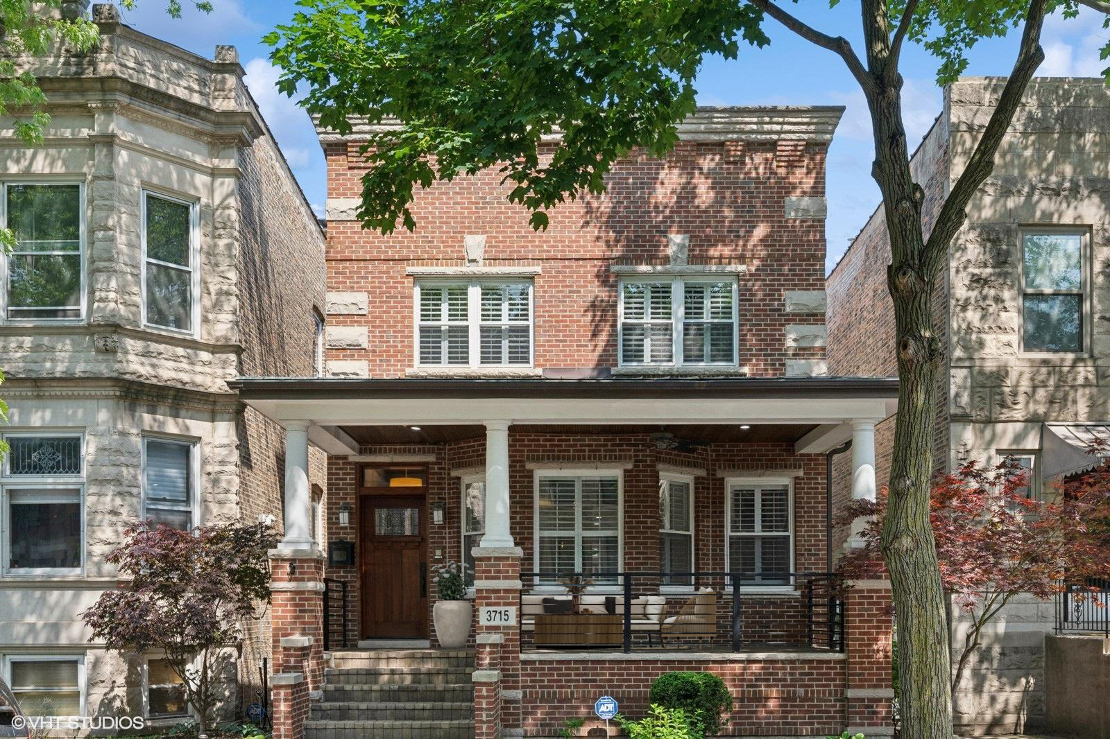 Stunning sophistication and quality of workmanship on 30' lot one block off vibrant & convenient Southport. Spacious front porch overlooks beautiful tree-lined Wayne Ave. Wide all-brick home with airy floor plan features striking living room with wood-burning fireplace, updated Sub-Zero/Wolf eat-in kitchen with custom cabinetry opening to family room and manicured back yard, patio, and grilling area. Separate dining room & wet bar add more large spaces throughout the holiday season, and convenient rear mud room is perfect for bustling school and summer months. Massive sun-soaked master suite with two walk-in closets and newer master bath, three more bright bedrooms, a newer common bathroom, and laundry room make up the second floor. Huge recreation room, ~750-bottle wine storage, and awesome guest/5th bedroom and adjacent full bathroom in lower level. Lively and convenient Southport Corridor, Gallagher Way @ Wrigley Field, Chicago lakefront, great schools, and multiple public transportation options surround this special home. Mature landscaping w/irrigation and 2.5-car garage w/upper storage. This home is located within the Blaine Elementary and Lake View High School attendance boundaries. Seller welcomes buyer brokers.