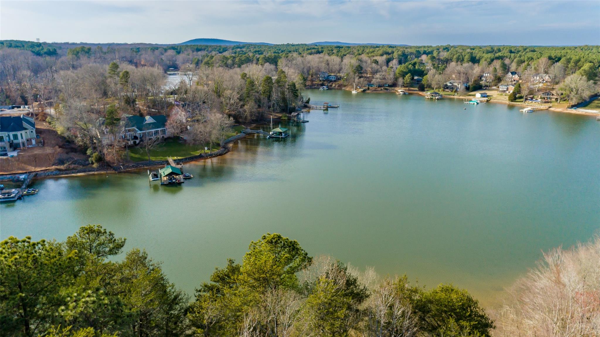 Drone view from above lot