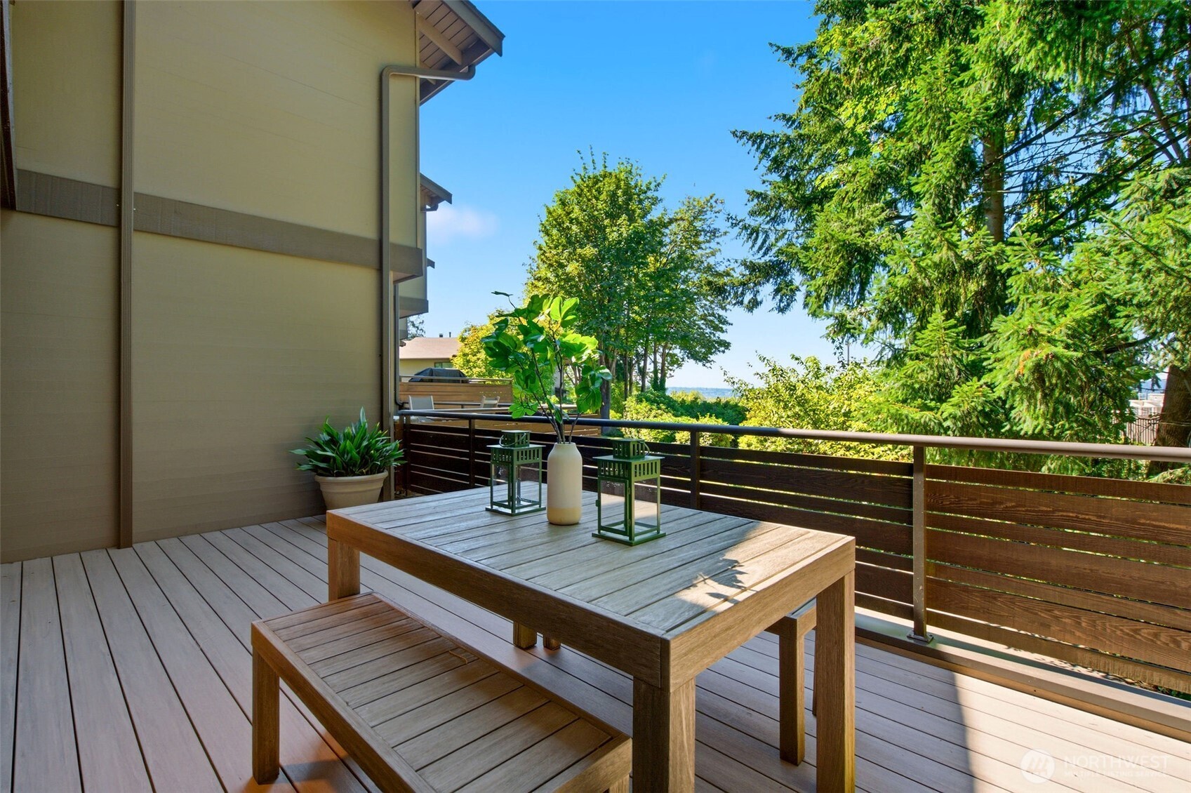 Expansive deck offering the perfect setting for outdoor dining and relaxation.