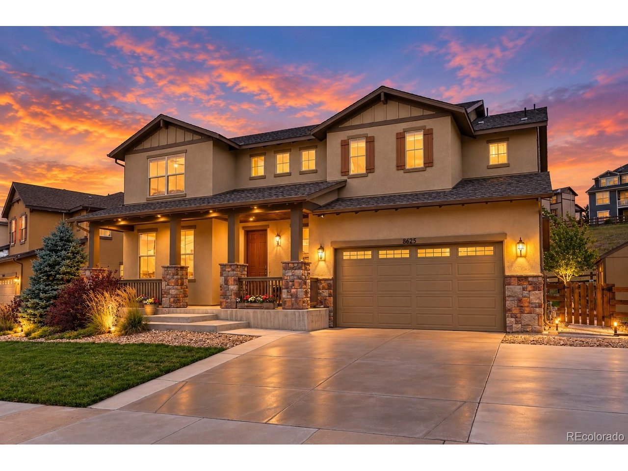 Leyden Rock isn't just another neighborhood-it's a lifestyle. This highly sought-after master-planned community is perfectly positioned approximately 15 miles from Boulder, 9 miles from Golden, 10 miles from Olde Town Arvada, and just minutes from the mountains. Enjoy multiple neighborhood parks, a clubhouse and pool, miles of trails throughout the community, and easy access to even more outdoor recreation beyond it.Step inside and you'll quickly see why this home is a designer's dream. The gourmet kitchen was created for entertaining and features timeless white shaker cabinets, quartz countertops, double ovens, a gas cooktop with statement hood, and a butler pantry connected to formal dining. The open-concept design flows beautifully into the impressive family room, where soaring ceilings and a warm gas fireplace create the perfect gathering space. From there, step outside to the covered patio, an ideal setting for barbecues, entertaining, or simply relaxing and enjoying the open space.The main floor also offers an additional bedroom, perfect for guests, parents, or multigenerational living, with the flexibility to serve as a second office for today's work-from-home lifestyle.Upstairs, the spacious primary suite feels like a private retreat, complete with mountain views, a spa-inspired five-piece bath, and an oversized walk-in closet. A versatile upper-level flex space offers endless possibilities as a study, bonus room, TV room, or playroom. Two additional large bedrooms are connected by a beautifully finished Jack-and-Jill bath.Throughout the home, you'll appreciate the open floor plan, designer finishes, abundant natural light, and Colorado views.If you've been looking for the perfect combination of location, lifestyle, thoughtful design, and designer details-all in move-in condition-this could be the one. Welcome home to Leyden Rock! FIRST VIEWINGS & OPEN HOUSE: Friday the 9th from 6:00-7:00 PM. STOP BY AND SEE US...