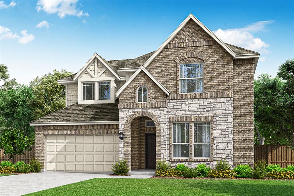 MLS# 21392369 - Built by Pacesetter Homes - Dec 2026 completion! ~ 1005 Cumberland Drive features the Garland floor plan, a 2-story home with 5 bedrooms, 4 bathrooms, a game room, and a first-floor master suite located at the rear of the home. The family room showcases an impressive 18-foot ceiling, a fireplace, and added LED disk lighting. The master bath includes a separate tub and shower, while a window seat in the breakfast area adds extra character and functionality. The deluxe kitchen is equipped with 42-inch cabinets and stainless steel appliances. The home is pre-wired for wall-mounted TVs in the family room and game room for easy entertainment setup. Enjoy outdoor living on the extended covered patio, which includes a gas drop and weatherproof outlet. Additional features include full gutters and a layout designed for both everyday living and entertaining.