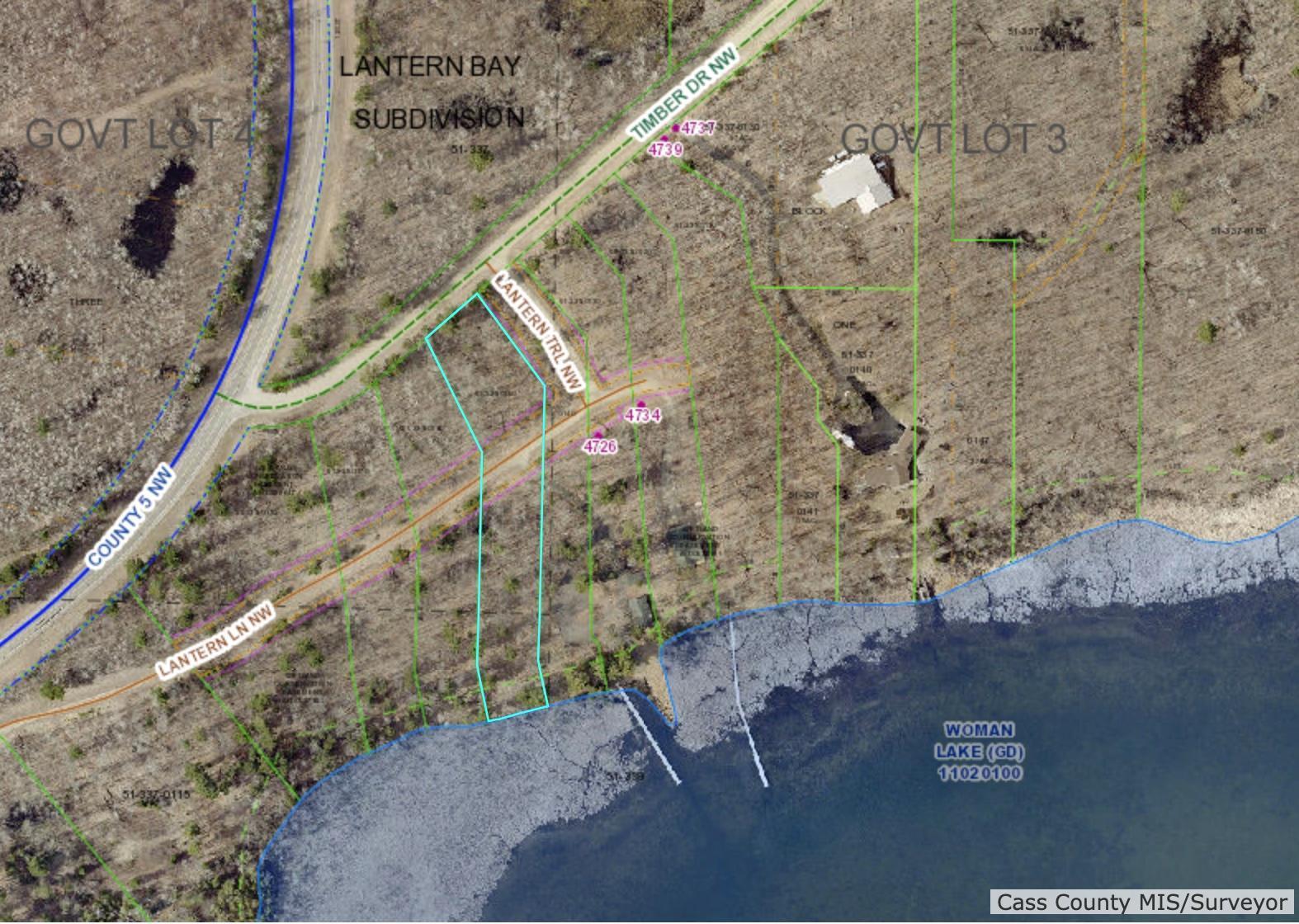 Discover your perfect retreat on this serene 1.6-acre lot, nestled in the scenic Lantern Bay on the highly sought-after Woman Lake Chain. Conveniently located between Hackensack and Longville, this private oasis offers a rare blend of tranquility and accessibility. The lot is partially bordered by DNR-owned land, you'll enjoy unmatched privacy and a seamless connection to nature.
Take advantage of the shared dock or bring your own to enjoy fishing, boating, and the breathtaking beauty of the lake. Whether you're dreaming of a cozy cabin getaway or a custom lakeside retreat, this spacious lot provides the ideal setting to bring your vision to life.
As part of a small, welcoming HOA community, you’ll appreciate both camaraderie and convenience without sacrificing your privacy. Don’t miss this rare opportunity to own a piece of Minnesota’s great outdoors—schedule your visit today and start planning your perfect escape!