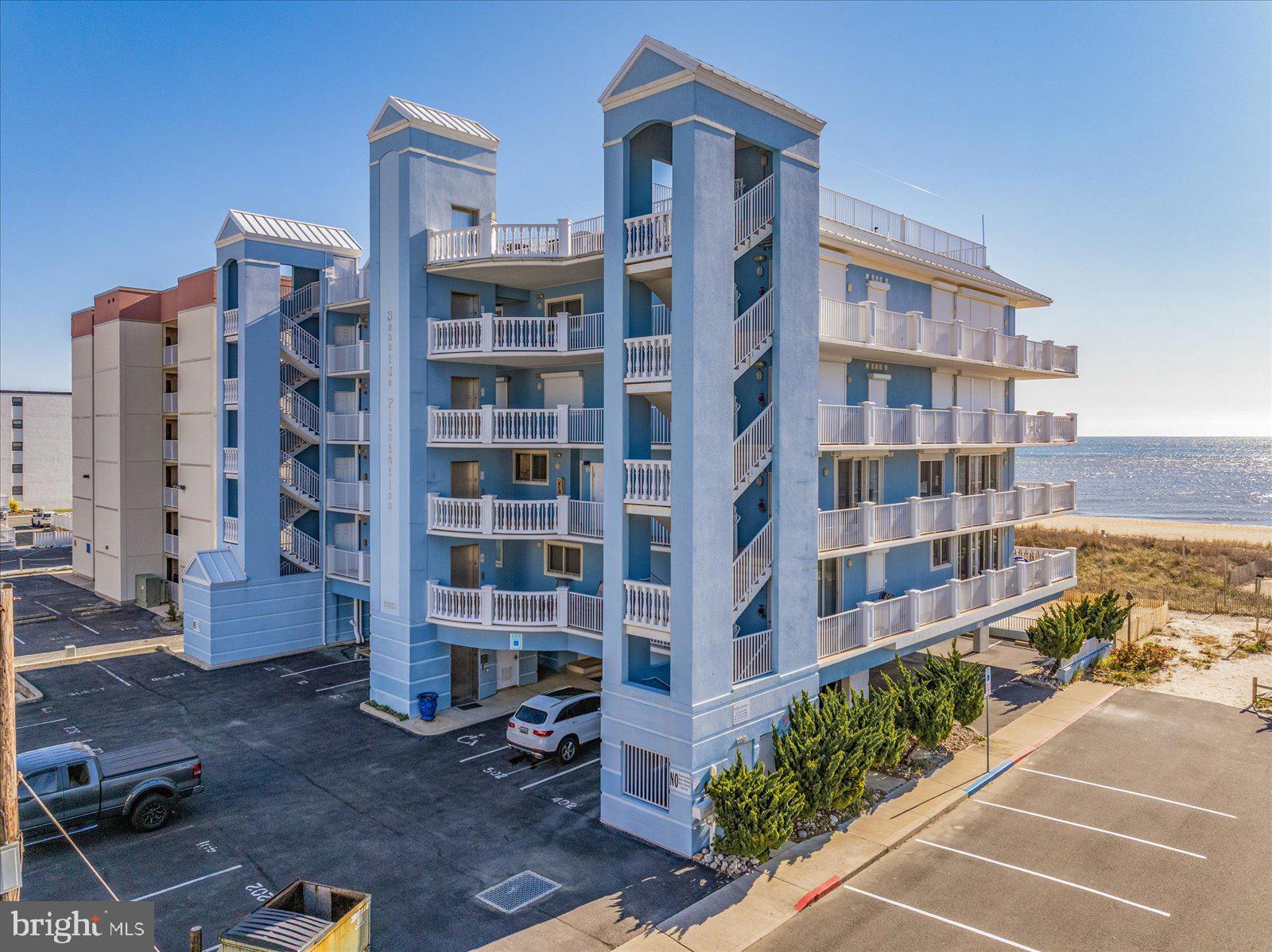 Price to Sell!!! Don't miss the best Condo floor plan in ALL of Ocean City....Discover the epitome of luxury in this one-of-a-kind, DIRECT OCEANFRONT condo in North Ocean City. Spanning the entire third floor of the prestigious Seaside Plantation Building, this masterpiece was custom-designed during construction to offer the finest in coastal living.With over 4,000 square feet of interior space, with 5 parking spaces, this residence features 5 bedrooms, each with its own private ensuite bathroom, plus an additional half bath and a spacious study/office. The chef’s kitchen is equipped with two refrigerators, two sinks, and two dishwashers, making entertaining effortless.Designed for both comfort and convenience, this home boasts an open-concept layout, five assigned parking spaces (including two covered), and access to a rooftop pool with an expansive sun deck. The private oceanfront balcony stretches an incredible 85 feet, while the north and south balconies each extend 58 feet, offering breathtaking, panoramic coastal views (over 1,200 sqft of balcony space)This is a rare and unparalleled opportunity to own a truly exceptional oceanfront residence.