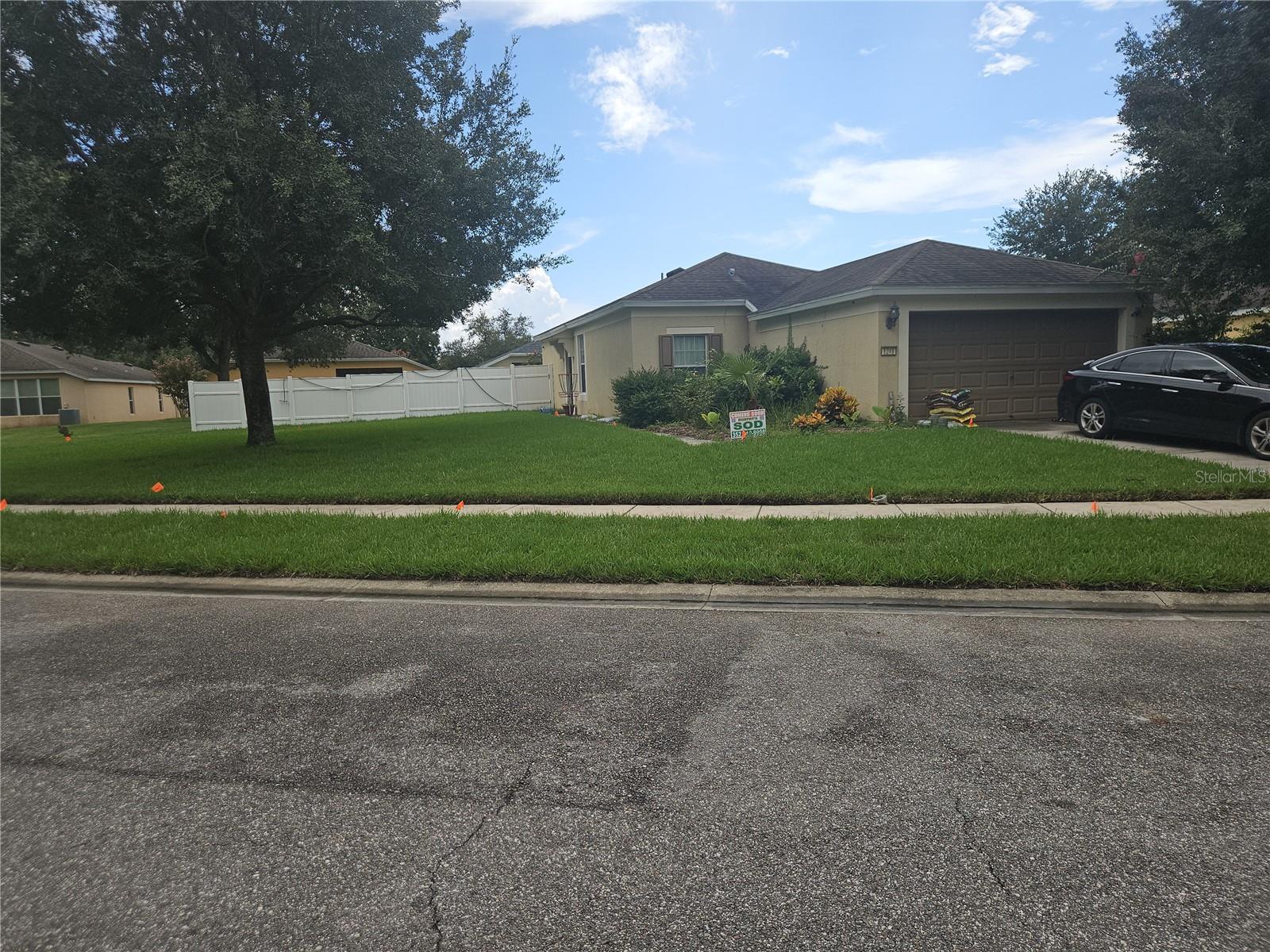 This cozy 3-bedroom, 2-bathroom, 2-car garage home, sits on one of the largest lots in the community! The owner has replaced the front lawn and sprinklers and had the home professionally finished with Rhino Shield coating, which comes with a 25-year guarantee.Inside, the spacious primary suite features large windows overlooking the backyard. The primary bathroom offers marble tile flooring and a walk-in shower, while the adjoining large walk-in closet includes a closet organizer, providing ample space for clothing and additional storage.Both bathrooms have been upgraded with Kohler toilets featuring a 1/2-gallon flush.The two guest bedrooms has generous closet space, making them ideal for guests, family members, or little ones. The eat-in kitchen features solid-surface countertops, ample workspace, and a separate dining area.The spacious living room showcases beautiful hardwood flooring and a large sliding glass door that opens to the patio and backyard, crating an inviting space for relaxing or entertaining.The fully fenced backyard provides plenty of room for furry companions to run and for the kiddos to play safely.Residents also enjoy community amenities including a large swimming pool and playground.Come see this wonderful home!