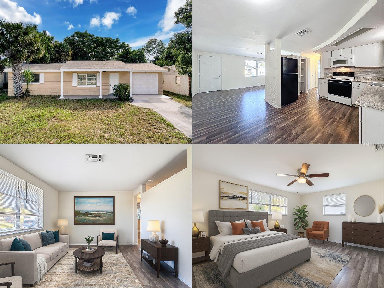 One or more photo(s) has been virtually staged. JUST BRING YOUR BOXES, THIS HOME IS COMPLETELY UPDATED AND MOVE IN READY!! This 2-bedroom 2 bath 1 car garage home is ready for a new family.   Walk in and immediately fall in love with the brand new floors throughout. There is a third room that can easily be another bedroom, den or office depending on your lifestyle. If you are a cook, or want to be one, you will enjoy the updated kitchen with updated cabinets and countertops. Not only is the kitchen updated but so are both bathrooms as you can see in the pics. Go outside to the back and enjoy your private fenced in backyard. This home also has a convenient one car garage. The list goes on with such features as fresh paint inside and out, new water heater and roof installed in 2020. Scrolling through the photos can give you some nice ideas for how to design your interior, HOWEVER, WHEN YOU SEE THE HOME IN PERSON YOU WILL FALL IN LOVE AND PICTURE IT WITH YOUR FURNITURE AND DESIGN. Schedule your in-person tour today.