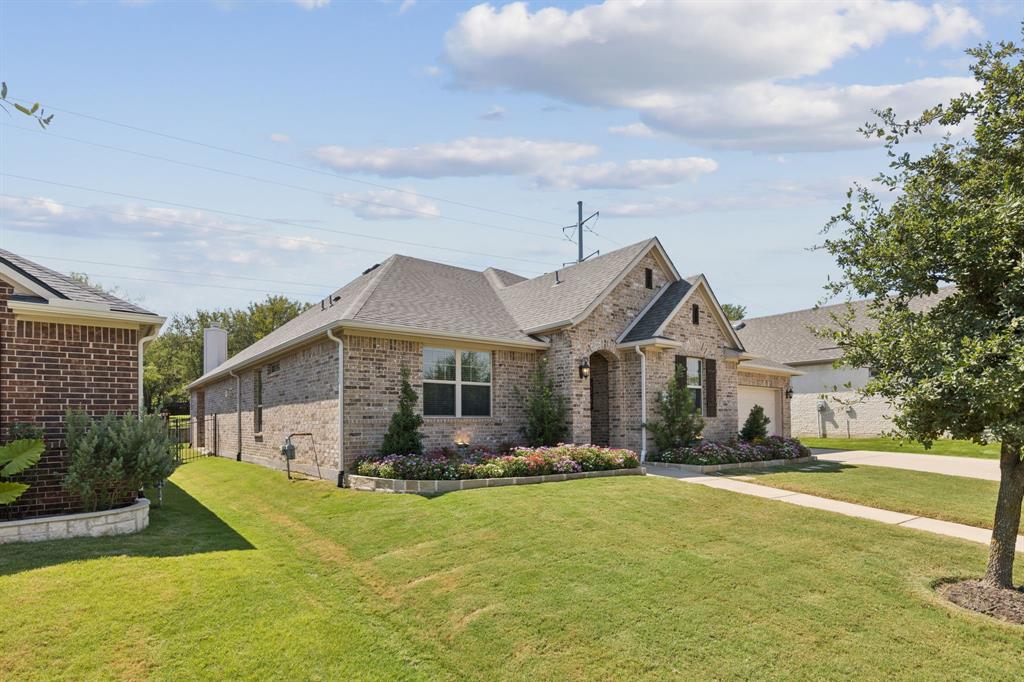 Graham Hart Custom Home. Welcome to this beautifully designed 4-bedroom, 3-bathroom single-story home offering an ideal blend of comfort, style, and functionality. The open floor plan creates a seamless flow throughout, with generous living spaces perfect for both everyday living and entertaining. The gourmet kitchen is a chef’s dream, featuring granite countertops, stainless steel appliances, a massive island, and a huge walk-in pantry. The spacious primary suite boasts an oversized layout with abundant closet space for ultimate convenience. All bedrooms are large, offering comfort and flexibility, while the formal dining room can easily serve as a dining space, private office, media room, or flex room to fit your lifestyle needs. Step outside to enjoy a cozy outdoor fireplace on the covered patio, perfect for year-round entertaining. Conveniently located just minutes from shopping and dining, this home combines elegance with practicality in one of the area’s most desirable settings.