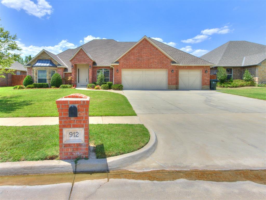 Welcome to 912 Trisha Lane! Step into this spacious, move-in-ready home with new carpets, fresh paint, and one year old roof. Get comfortable and cozy with the wood flooring, natural cabinetry, and artisan craftsmanship that adorn the common areas. Throw lavish events in the formal dining room, parlor, or living room with a gas fireplace, all just steps away from the open kitchen. There you will find granite countertops, a gas range, microwave, built in wine rack, and bar seating, made for football games or late night snacks. Host your out of town friends in your choice of three bedrooms, but keep work separate in the dedicated home study with custom shelves. Retire to the large master bedroom, secluded away from the rest of the festivities, and relax in the bright en suite with a walk in closet big enough to be another bedroom. Features a three car garage for all your toys and back patio, excellent for grilling a New York Strip steak. The neighborhood offers several community parks, perfect to get some exercise!