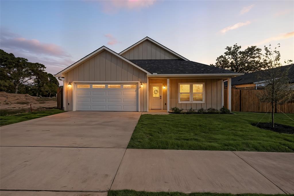 Make a fresh start in this NEW construction 3bed, 2bath home conveniently situated near schools and city amenities. Elegant updgrades come with this thoughtfully designed floor plan. Yard maintenance with be easy-peasy with sod grass and built-in sprinklers. Plus, a landscaped yard and an inviting front porch give you instant curb appeal and charm. Inside, you'll find luxurious granite countertops in the kitchen and luxury vinyl plank flooring. Privacy wood fencing in the backyard provides a nice space for family, guests, or pets. Watch your home being completed and be the first to live in it!