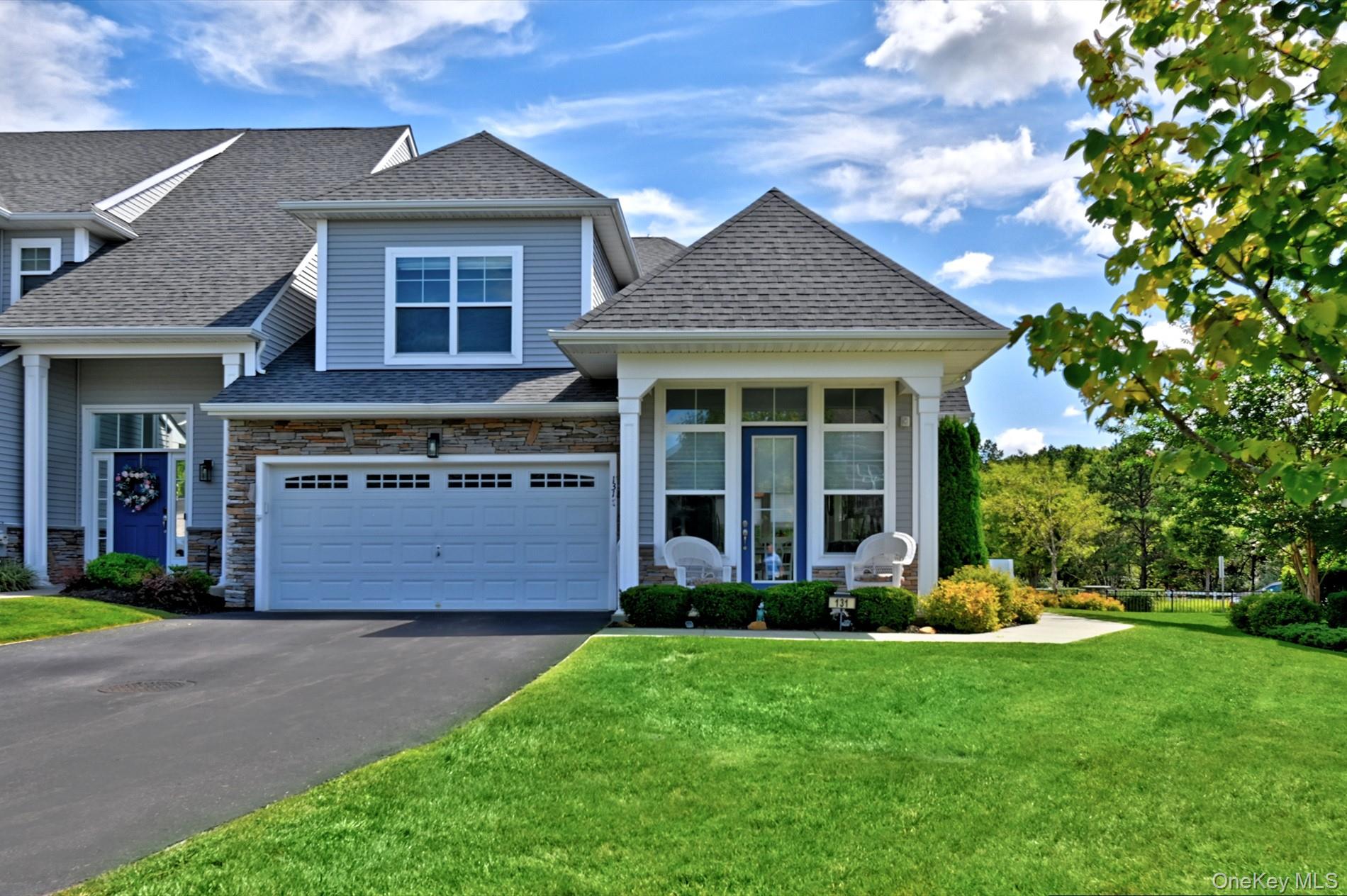 Welcome to this Gated Resort Style Community with an Essex Model located in the 55+ community of Country Pointe Meadows with Large backyard and 2 car garage.  This open floor plan Townhome includes 3 Bedrooms and 2 1/2 Baths with upgrades too many to mention.  This 2,200 sq feet home Includes gas fireplace with beautiful Chandeliers, and window treatments and a 2 car garage. Townhome has 3 levels with main Bedroom Ensuite on 1st floor and a sliding glass door to backyard.  Laundry room also located on Main floor. This home has extra high hats, beautiful railing system, vaulted ceilings and multiple closet space.  Has a 2nd floor Loft with Den, 2 Bedrooms and a full bath. The amenities include 11,000 sq ft. clubhouse, sports lounge, ballroom, card room, 2 heated pools, plenty of lounges, tennis court, pickleball courts, Bocce court, shufleball courts, 2 dog parks and 24 hour security. Within close proximity are 1) The Pizzeria, 2) Southpaw Brewery, 3) Starbucks, 4) Bagel Boss, 5) Tropical Cafe, 6) Blooming Nails and Spa, 7) Verizon Store, 8) Ridgewood Savings, 9) Walmart Super center, 10) Urgent care, 11) Salon & Barbershop, 12) Wines & Spirits and 12) Northwell Health Center. Close to the Wineries, golf courses and walking trails. COME VISIT THIS BEAUTIFUL TOWNHOME BEFORE ITS GONE!
