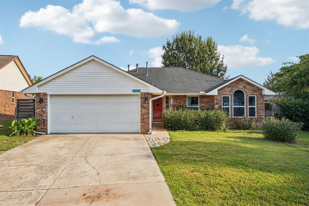 Looking for a place in Norman that feels like home the moment you pull up? This one checks several boxes. Tucked away on a cul-de-sac, it offers plenty of space inside and out, plus a backyard that backs up to peaceful greenery instead of more houses. Step through the front door into a bright living room with a cozy wood-burning fireplace and a classic wood mantel that adds warmth and character. The open dining area flows right into the kitchen, which has been refreshed with modern blue cabinets and a clean white honeycomb backsplash. New windows, too!
The primary suite has its own private bath and walk-in closet, and the two additional bedrooms give you flexible space. Out back you’ll find a spacious, fully fenced yard with a patio and a handy storage shed, perfect for cookouts, gardening, or just relaxing on a nice evening. Storm shelter! With grocery stores and neighborhood parks just minutes away, this updated home offers both convenience and comfort.  Beautiful Norman Home Near the University of Oklahoma- ten minutes away!