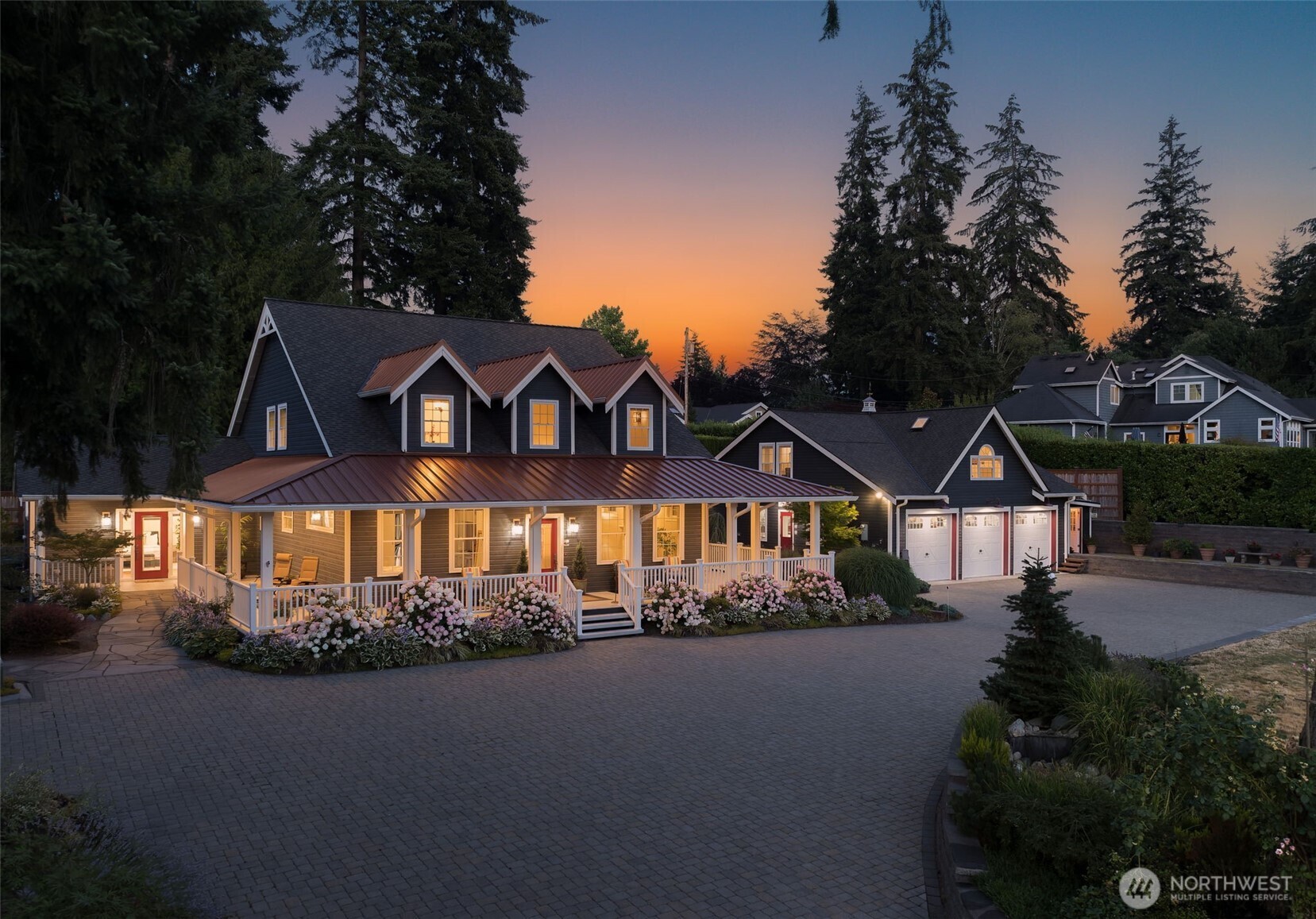 Crown Jewels Abound! Discover timeless elegance & exceptional craftsmanship in this one-of-a-kind custom estate, featuring bespoke finishes, including exceptional spray foam insulation throughout.Gem #1 – The Main Residence: Remarkable 5,394 sq.ft. 4-bedroom, 5-bath Craftsman showcasing a gourmet kitchen, dedicated home office, luxurious primary suite with a spa-inspired bathroom & walk-in closet, all conveniently located on the main level. Upstairs offers a spacious en-suite bedroom, family room & additional office space. The lower level is designed for entertaining, with a large recreation area, media room & plenty of space for games or gatherings.Gems #2 & #3 – Flex Living Spaces: Two private-entry bonus suites provide outstanding versatility. The main-level suite features a kitchenette & bath, while the lower-level suite includes a kitchenette, large bedroom & full bath—ideal for guests, multigenerational living, or extended stays.Gem #4 – The DADU: fully equipped 894 sqft. 2-bedroom, 2-bath w/heated radiant flooring, offering luxurious accommodations for guests, or rental income potential.Gem #5 – The Garage: An impressive 1584 sqft radiant heated 6-car garage, perfect for collectors, hobbyists, or anyone needing exceptional workspace, complete with an additional 1/2 bathrm.Gem #6 – The Property: Situated on a meticulously landscaped estate-sized lot, this extraordinary property blends luxury, flexibility & privacy, creating a rare compound living opportunity.
