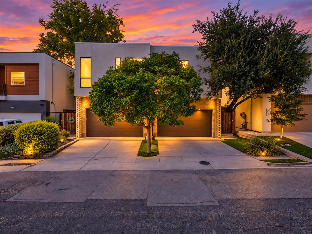 Stunning contemporary home ideally located just minutes from Knox Henderson and Lower Greenville! This 3 bedroom, 2.5 bath home is filled with natural light and features a dramatic two story living room with soaring ceilings and upscale finishes throughout. The gourmet kitchen features quartz countertops, custom soft close cabinetry, Bosch appliances, and a built in Liebherr refrigerator. Wide plank oak hardwoods, museum finish walls, and Terrazzo tile add to the sleek, modern feel. Enjoy a private patio and tree lined yard with modern landscaping, perfect for relaxing or entertaining. Right-side unit is available.