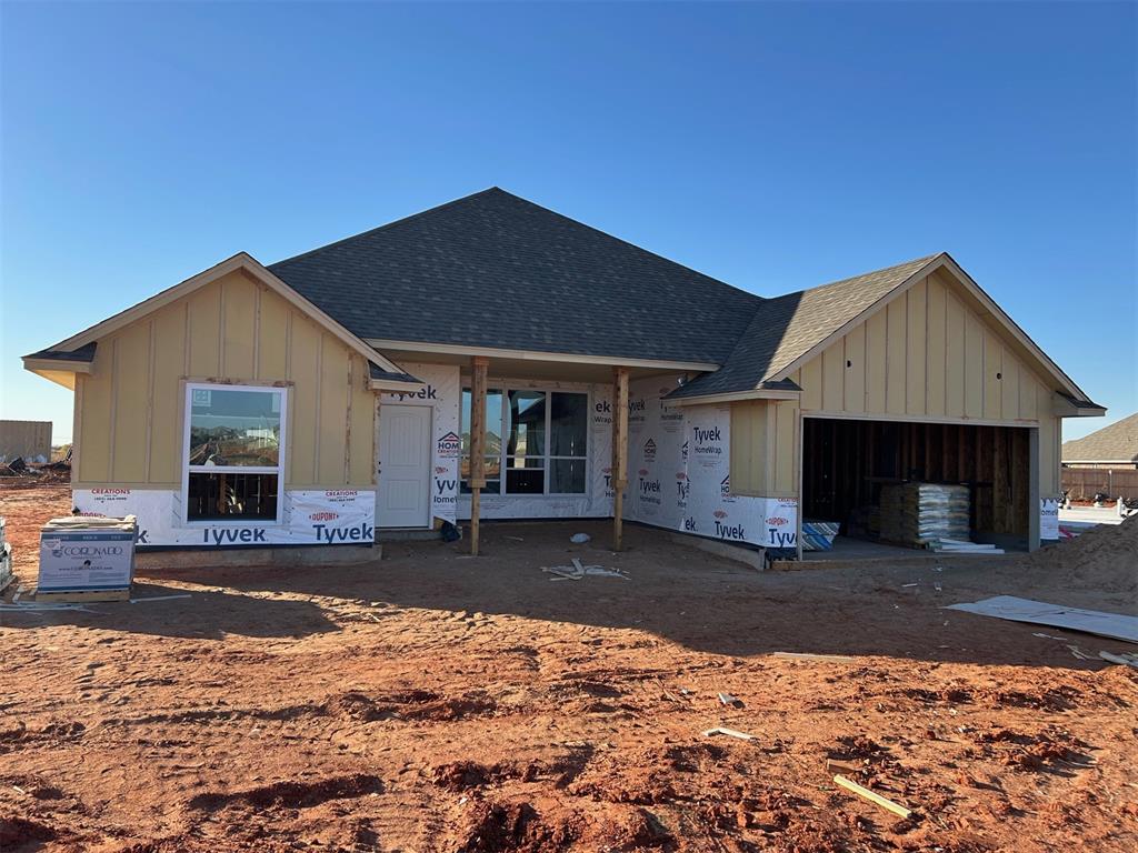 This beautiful home features an amazing layout and amenities. You will love the warm wood tile that flows throughout the main living room, hallways, dining and kitchen. The kitchen is a chef's paradise with a large island, custom wood cabinets, deep drawers, thick quartz tops, under cabinet lighting, decorative wooden vent hood, lovely cabinet hardware, stainless steel Samsung built-in appliances, beautiful tiled backsplash and much more! The dining room can hold a long table and the island can handle several barstools. The primary bedroom is large and the primary bathroom is luxurious with a raised two sink vanity, walk in doorless tiled shower, soaker tub and huge closet with seasonal storage. All three spare bedrooms are quite roomy as well. The second living area is accessible through double sliding barn doors and features a powder room and large utility off of the garage. Big covered back patio. Wonderful neighborhood amenities include a pool, large playground and clubhouse with fitness center and gathering hall!