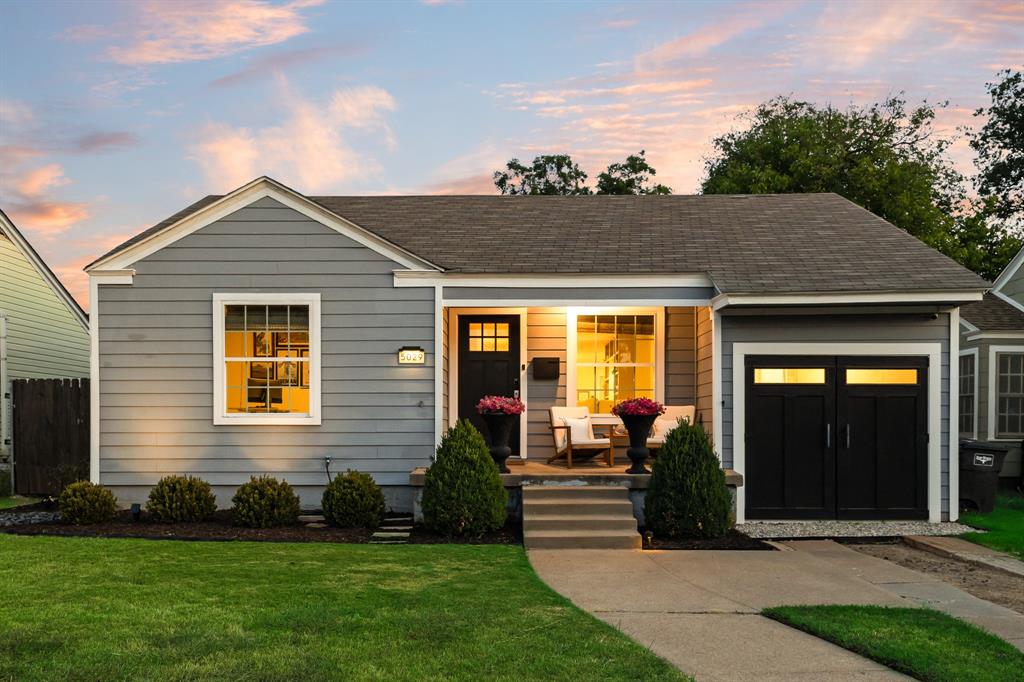 This beautifully updated home blends charm, style, and functionality in every detail. Inside, enjoy hardwood floors, abundant natural light, and a bright, open layout. The kitchen features granite counters, stainless steel appliances, a designer backsplash, and a built-in wine cooler with its own custom nook. Thoughtful design is showcased throughout with custom built-ins, a dedicated desk area complete with cabinetry and storage, and excellent use of every inch of space. The primary suite offers a spa-like bath with dual vanities, while all bathrooms have been tastefully renovated. Additional bedrooms provide flexibility for family, guests, or a home office. The garage, equipped with its own AC, is currently set up as a personal gym but can easily be converted back for parking or storage. Step outside to a backyard oasis with an expansive patio, built-in seating, lush turf, and a hot tub-spa that conveys with the home. Perfect for entertaining or unwinding, this space is truly an extension of the home.