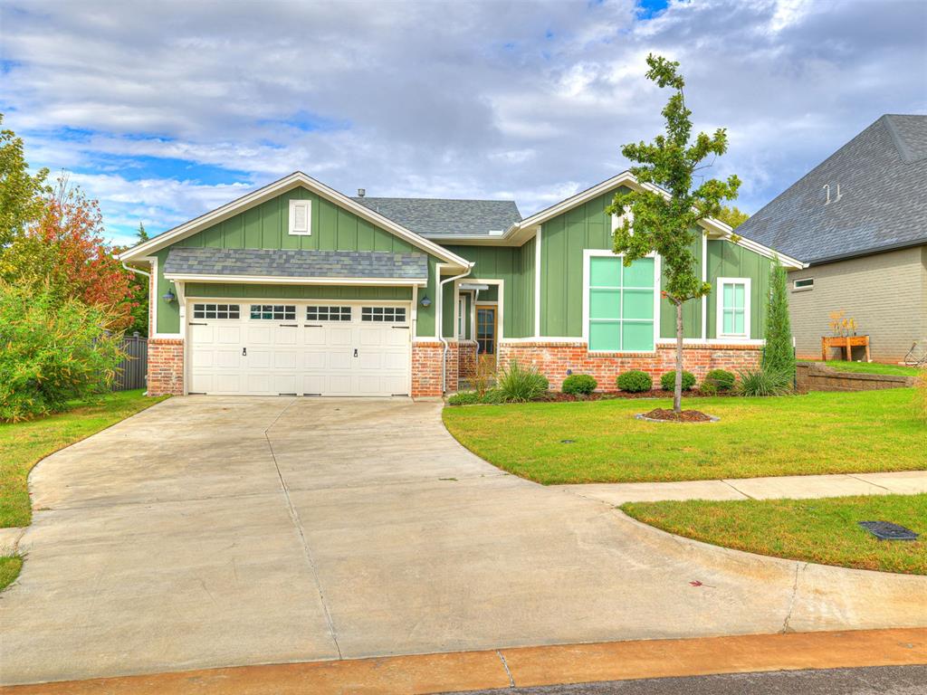 Nestled in The Preserve at Oakdale Ridge—an intimate one-street community of just 30 homesites—this modern home in the Oakdale School District delivers a peaceful setting with no immediate neighbor behind it, as the homesite backs to a wooded green area. Enjoy convenient access to I-35, Broadway Extension, the Turnpike, Edmond, and downtown Oklahoma City in under 20 minutes. Intentionally designed for flexible living, the property lives larger than its footprint and adapts beautifully to changing needs. Outside, a welcoming front entrance foyer, extended back patio, pergola, and dedicated hot tub area create multiple inviting spaces to relax and entertain. The main residence is separated from a complementary casita, built to the same high standard of quality and style. The casita offers its own separate entrance, kitchenette, full bath, walk-in closet, and third bedroom—perfect as guest quarters, a fitness studio, home office, creative space, or an inviting retreat for multigenerational living. Inside the main home, a striking stone fireplace anchors the open living room, which flows effortlessly into the dining area and chef-inspired kitchen complete with a spacious island made for gathering and a walk-in pantry. Off the living area, a study with French doors opens to the foyer—an ideal spot for morning coffee or evening wine—and can easily serve as a playroom, movie room, or fourth bedroom. The main structure also includes a guest bedroom and full bath. The serene primary suite features separate vanities divided by a freestanding soaking tub, an oversized spa-style shower, and a generous closet with direct access to the laundry room. Every square foot has been carefully considered, offering an exceptional layout with a versatile casita that supports truly flexible living. Imagine stepping into a home that doesn’t just meet your needs—it elevates every moment of your life!