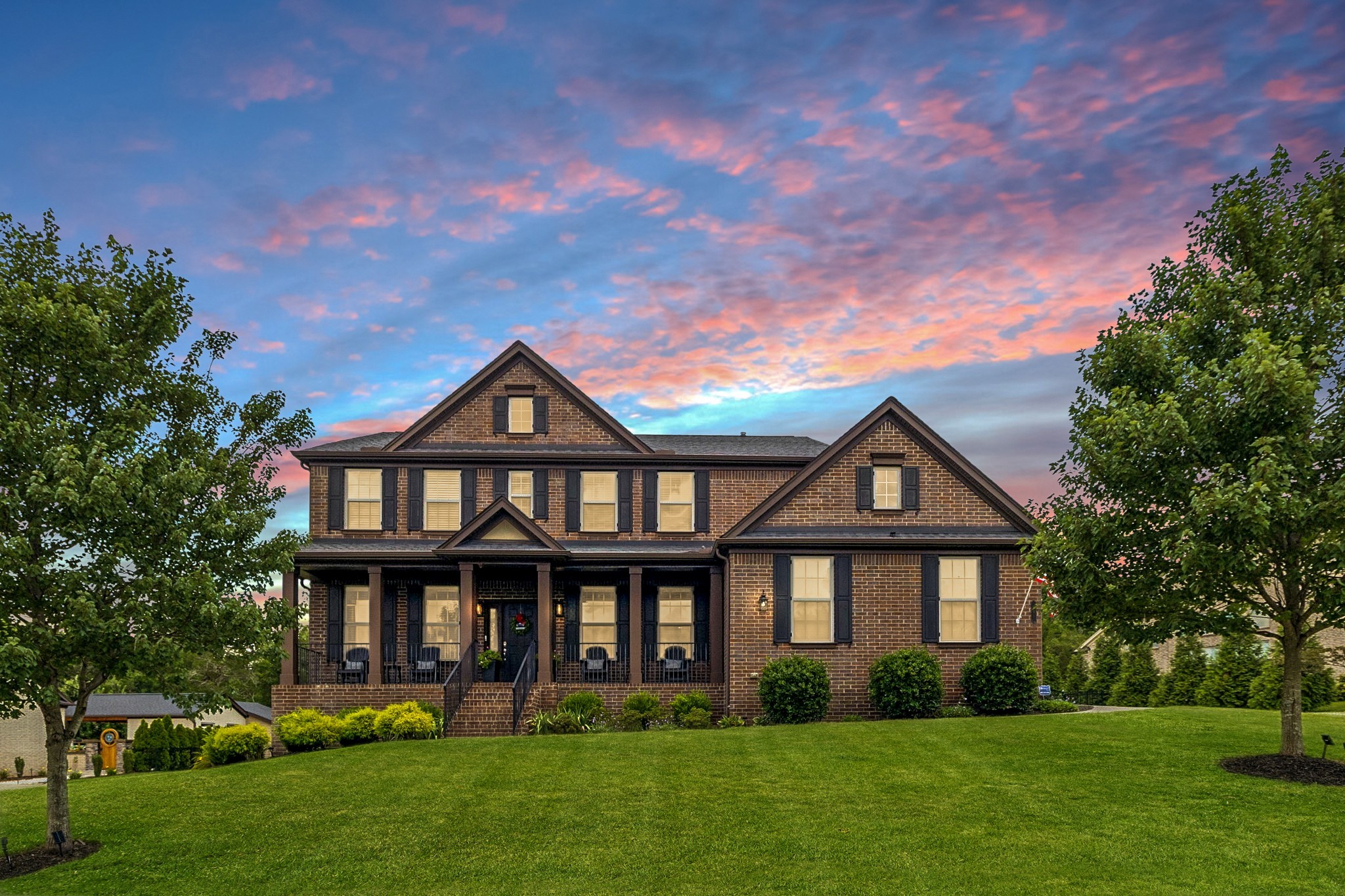 Open House, Sunday, 10/18 from 1-3! Welcome to this exceptional *Pre-Inspected* 5-bedroom, 3-bath home offering 3,275 square feet in one of Nolensville's most desirable boutique communities of just 56 homes. Perfectly situated less than 3 miles from the new Village Green shopping center featuring Publix, dining, and everyday conveniences, this home offers the ideal blend of location, comfort, and style. This traditional, yet open-concept floor plan features a spacious living room with a cozy gas fireplace flowing seamlessly into the kitchen and breakfast area. The kitchen is well-appointed with granite countertops, a gas cooktop, built-in oven, and abundant cabinetry. A separate formal dining room provides the perfect setting for entertaining, while the dedicated office with French doors offers an ideal work-from-home space. Hardwood stairs lead to the second level where you'll find a centrally located bonus/recreation room, spacious secondary bedrooms, and a luxurious owner's suite complete with a walk-in closet and spa-inspired bath featuring dual vanities, tiled flooring, a tiled shower, and a relaxing Jacuzzi tub. Step outside to enjoy a premium lot backing to mature trees with a fenced backyard designed for outdoor living. The screened-in porch and extended patio create the perfect space for relaxing or entertaining year-round. Completing this incredible home is a desirable 3-car side-entry garage. Rarely does a home combine space, privacy, location, and community quite like this! Take advantage of a 1% interest rate buydown when you finance with our preferred lender!