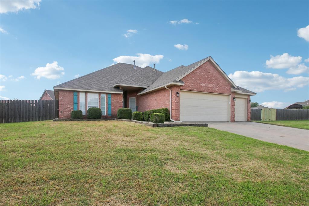 Welcome to 4605 Mackenzie Drive in Moore—an inviting 4-bedroom, 2-bathroom home situated on an expansive 0.71-acre lot in a quiet cul-de-sac. Built in 2005, this move-in ready home offers 1,859 square feet of comfortable living space with a thoughtfully designed open layout. Step into a spacious living room anchored by a cozy gas fireplace, perfect for relaxing or hosting gatherings. The kitchen features a breakfast bar, ample cabinetry, and a dining nook that flows effortlessly into the formal dining area—ideal for everyday living and entertaining.

The private primary suite is a true retreat, complete with a large walk-in closet, dual sinks, a jetted tub, and a separate walk-in shower. Three additional bedrooms provide flexibility for guests, hobbies, or a home office. 

Enjoy the outdoors with a huge backyard enclosed by a privacy fence, offering endless potential. Located just a short walk from a nearby community park and with convenient access to I-35, shopping, dining, and schools, this home combines peaceful suburban living with unbeatable convenience. Don’t miss your chance to own this beautifully maintained home on one of the largest lots in the neighborhood—schedule your showing today!