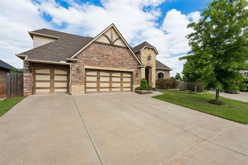 Sonoma Lakes, Moore, OK — a beautifully maintained 5-bedroom, 3.5-bath two-story home designed for both comfort and functionality. From the moment you step inside, you’ll appreciate the spacious layout, thoughtful upgrades, and inviting living spaces throughout. Split zone HVAC, Newer impact resistant roof, and a climate controlled sunroof top the list for this amazing home!!The heart of the home is the stunning kitchen featuring a large center island, pantry storage, a nearby linen storage and plenty of room for gathering with family and friends. The private primary suite is thoughtfully designed with direct access to the laundry room for added everyday convenience. Upstairs and downstairs living spaces provide flexibility for growing families, guests, home offices, or hobby rooms. Step outside to enjoy the covered outdoor patio — an ideal space for morning coffee, grilling, or relaxing evenings with family and friends. Drive-through garage also makes access to the backyard a breeze.Additional highlights include an impact-resistant shingle roof less than one year old, offering added durability and peace of mind. With its generous bedroom count, functional floorplan, and quality updates, this home combines style, comfort, and practicality.