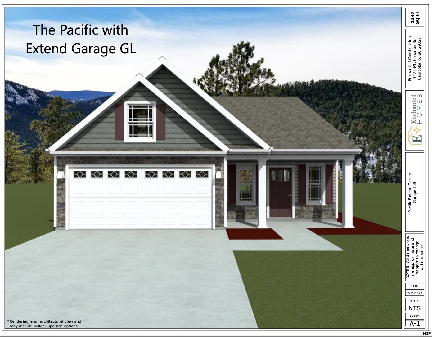 The BISHOP plan (Lot 59) has a spacious open living area and study. Granite countertops, crown molding with rope lighting, and many more features included. 12' X 12' Covered patio overlooks the private yard.  Craftsman Siding Upgrade Package.  30-year architectural shingles, site-built construction, and a 10 year limited warranty are included to give you peace of mind.  Closing cost or upgrades incentives available when working with a preferred lender and attorney!!  Home is currently in slab stage and most color selections are still available for buyer.  Home can be completed 3 months from contract.  *Virtual tour reflects same house plan, not exact house.