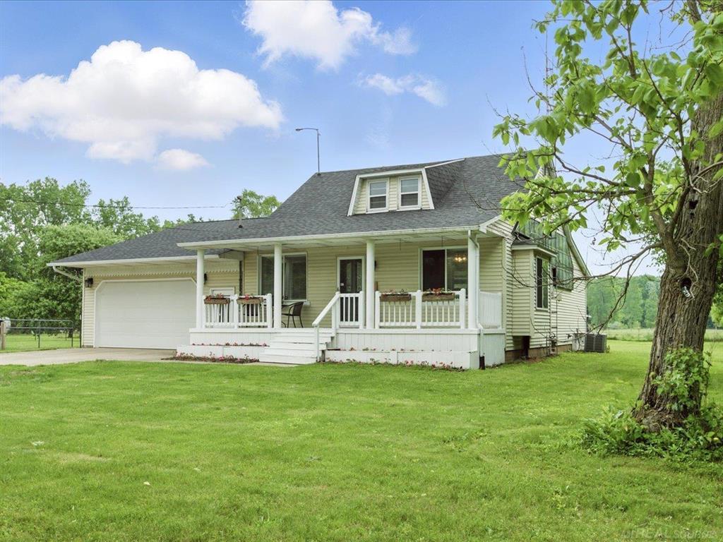 Showings start 4/25/2026! Immediate occupancy! Discover peaceful country living on 6.4 fully fenced acres with this beautifully updated Cape Cod in Birch Run. Offering 3 bedrooms, 2.5 baths, and over 2,100 sq ft of living space, this home features extensive updates including a brand-new roof (2024), HVAC (2021), slider doors (2024), well pump and tank (2023), septic pumped (2025) plus updated fixtures and carpet -making it truly move-in ready. This property delivers the lifestyle you've been looking for, complete with a 120' x 80' sand outdoor arena, equipped with two versatile outbuildings, including a 40' x 40' concrete pole barn and a spacious 80' x 40' horse barn, plus an included carport behind the barn, ideal for vehicles, equipment, hobbies, or livestock. Whether you're dreaming of a hobby farm, garden expansion, or simply extra space to spread out, the possibilities here are wide open. Appliances included! Exclusions: Fans, small horse-shoe bridle rack, and the green sliding gate in the horse barn and 22 rubber mats located in the barn. Stall mats in the right-side horse stalls will remain. Audio and video recording in use on property. BATVAI/IDRBNG