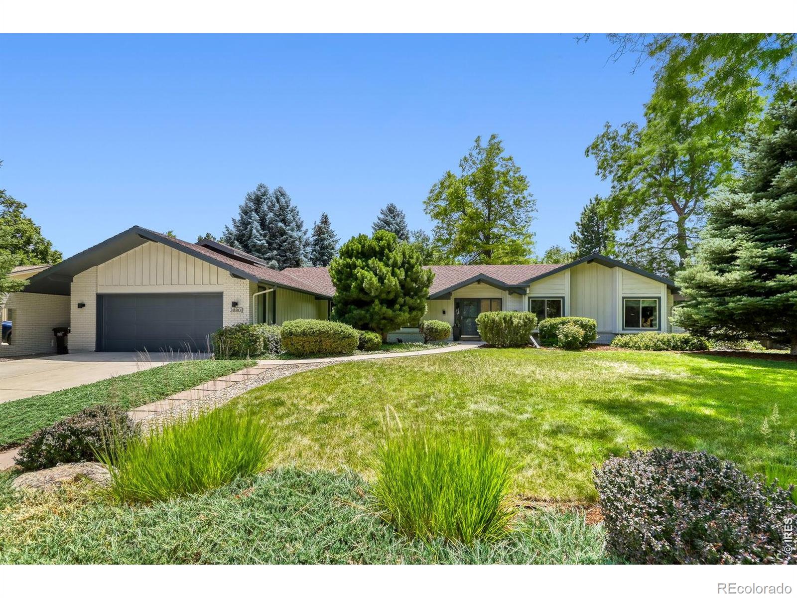 Fabulous ranch style home with excellent lot and location in highly desirable Frasier Meadows subdivision. Great location close to everything to enjoy the Boulder lifestyle! Close to shopping, restaurants, Chautauqua Park, events at Folsom Field/Event Center on CU campus and really easy access to most anywhere you want to go. This home has been well maintained and shows beautifully. Great floor plan with 3 bedrooms on the main level, eat-in galley kitchen with stainless appliances, separate dining room and wonderful indoor/outdoor living with welcoming covered patio and mature landscaping creating your own private oasis in the backyard. Basement is finished with 2 additional bedrooms, bathroom and large rec room. Nice storage space in the crawl space. This fabulous home is move-in ready and is a must see!