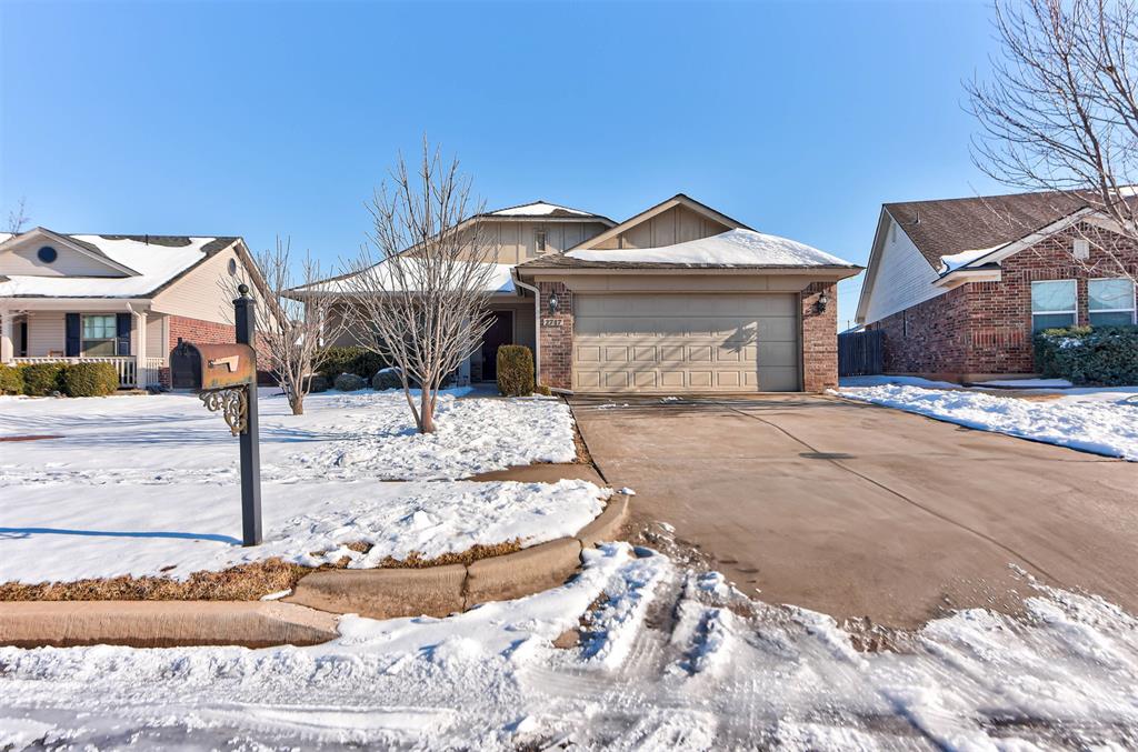 Welcome to this inviting 3-bedroom, 2-bath home with a desirable split floorplan and flexible living spaces. Enjoy relaxing on the covered front and back patios, perfect for morning coffee or entertaining. The kitchen features quartz countertops, a travertine backsplash, a convenient eating area, and a large pantry for extra storage. Throughout the home you’ll find beautiful mixed woodwork and an abundance of natural light. The primary suite includes a ceiling fan and walk-in closet with custom shelving that provides great organization.  A versatile FLEX SPACE offers endless possibilities—ideal for a home office, play area, sitting room, or hobby space. Move-in ready and full of charm, this home is ready for its next owner to enjoy!