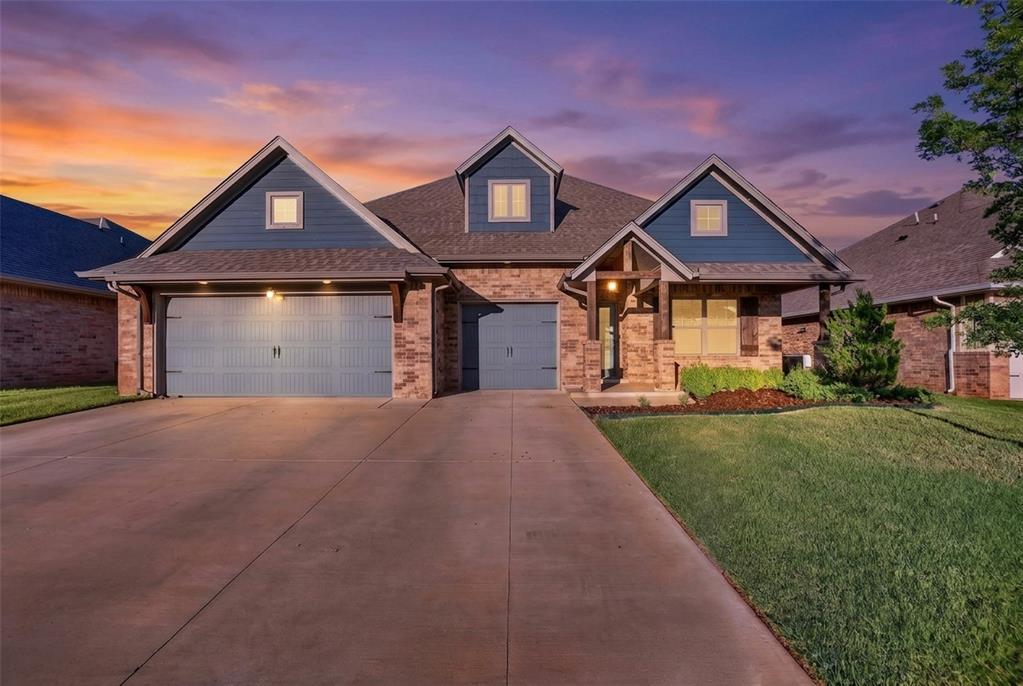 **OPTION FOR VA ASSUMABLE LOAN @ 3.375% RATE** Ask your agent for more details! Have you been searching for a larger home in the Moore area but feeling priced out of the market? This might be the home for YOU! Just compare other homes in the community dollar for dollar, and you will see that you are walking into instant equity. The sellers are highly motivated, and have priced this home far below market value. They realize you may want to do some touch up paint when you move in-but outside of a few DIY projects, this home is ready for its new owner. This could be the perfect opportunity if you have wanted to live in The Waters community, but also want to get the most value for your money and don't mind handling a few smaller cosmetic items on your own.  The bones of this home are solid, and nearly brand new- built in 2021. It is one of the most highly desired floor plans from the builder. The "Shiloh Bonus Room" offers 4 bedrooms downstairs, plus a bonus room, full bath, and walk-in closet upstairs. Upon entry, the 4th bed/office is located up front. The Primary suite features two closets, and two vanities in the en-suite. Note the jetted tub, private toilet room, and European walk-in shower. The downstairs hallway features the laundry room conveniently situated in the same hallway where the secondary bedrooms are. You will also find a hall bath and linen closet. The upstairs bonus room could be used as a bedroom, workout space, home theater, or secondary living space. The back yard is not lacking, with the outdoor wood burning fireplace and large covered patio, and gas hookup for your grill. The Waters is only 5 min. from i240, close proximity to Tinker.  Neighborhood amenities include beautiful ponds, walking trails, and a park. Included is a whole home air purification system, TANKLESS water heater, sprinkler system, radiant barrier attic decking, and a storm shelter.Schedule today, it won't last long!