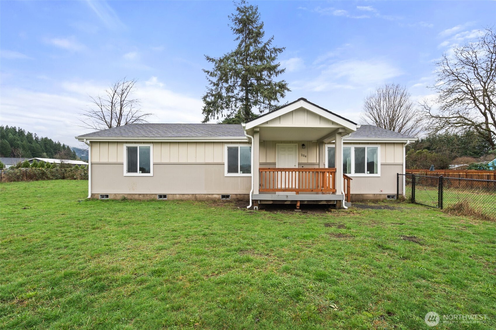 Set on a generous half-acre in the Mossyrock community, this 3-bedroom, 2-bath home offers 1,296 sq ft of comfortable living. Built in 2022, the property is partially fenced and provides plenty of space for outdoor enjoyment, gardening, pets, or future projects. The primary bedroom features a private en suite bathroom with a built-in vanity nook, creating a functional and relaxing retreat. Located just minutes from town and close to Mayfield Lake, fishing, and recreation, this home blends country breathing room with everyday convenience. A great opportunity for those seeking space, privacy, and a relaxed rural lifestyle!