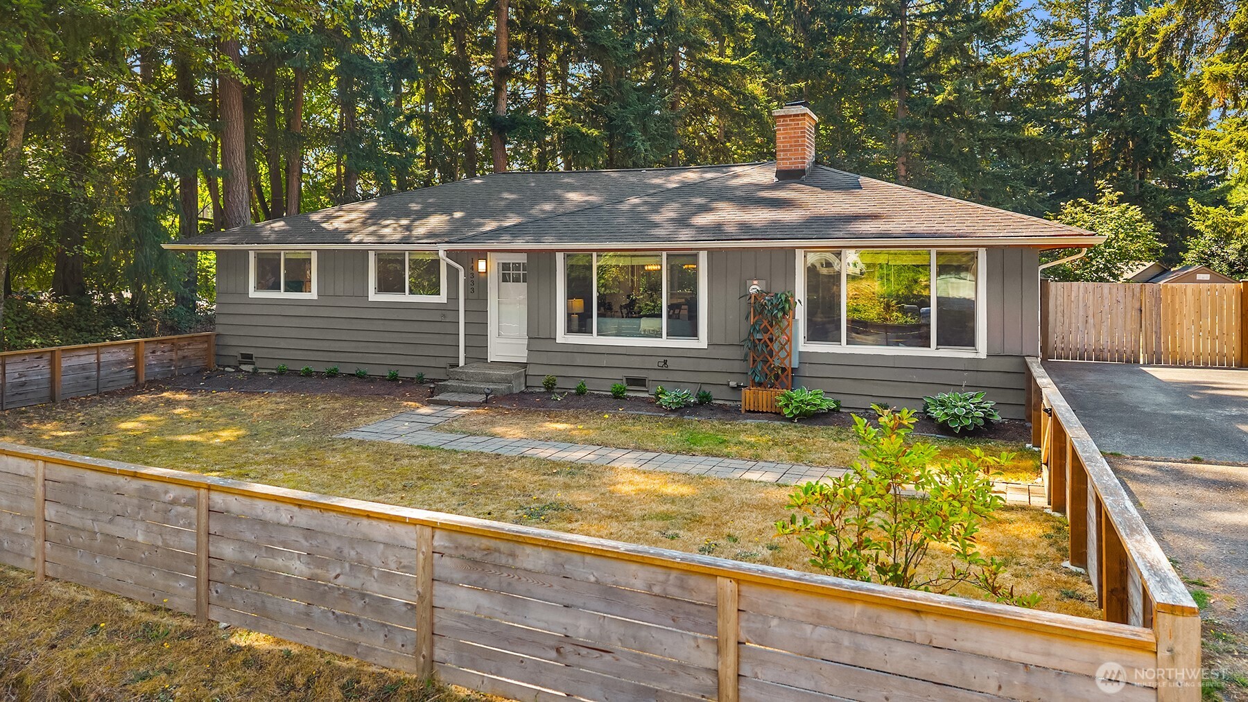 Located in the desirable Briarwood neighborhood, this bright and inviting Renton Highlands rambler sits on a almost a half acre lot in a private cul-de-sac. The open floor plan features an updated eat-in kitchen with quartz countertops, stainless steel appliances, generous cabinetry and pantry storage, opening to a comfortable living space with original hardwood floors and a wood-burning fireplace. Three bedrooms, a bonus room and 2 baths provide flexibility for everyday living. Thoughtful updates include LVP flooring in the kitchen and bonus room, an updated bonus bath, new electrical panel, added attic and exterior insulation and a new roof with warranty. Outside, the spacious yard offers plenty of room to play and entertain with a firepit and storage shed, while the large driveway provides ample off-street parking with space for a boat or RV. Walking distance to Maywood Middle and Liberty High with convenient access to Bellevue, SeaTac, Boeing, I-405 and I-90.