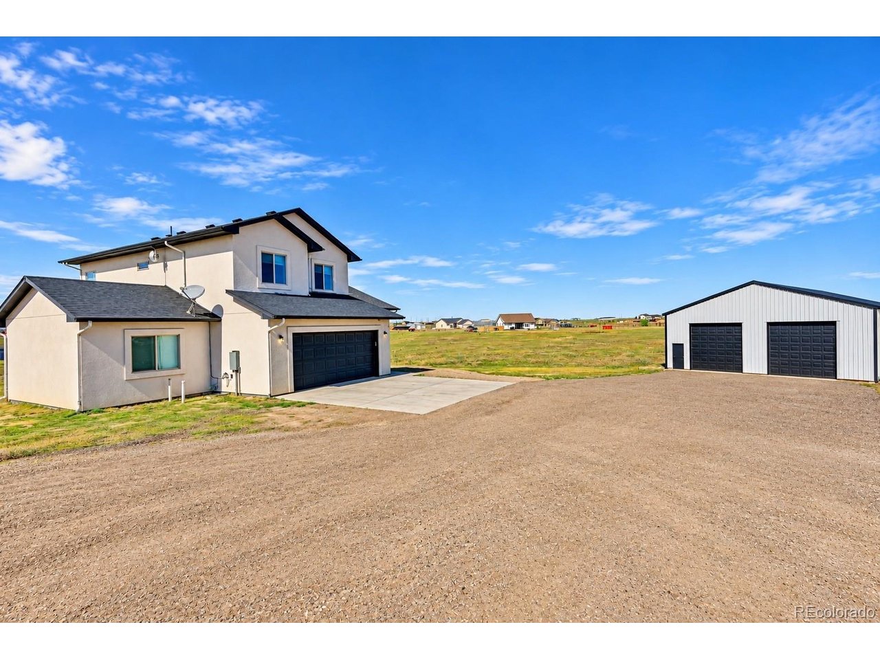 Nestled on nearly 3 acres in the desirable El Dorado Springs Estates, this spacious 4-bedroom, 3-bathroom family home offers the perfect combination of comfort, functionality, and country living, all just minutes from Fort Carson. The home features a custom kitchen with beautiful granite countertops, abundant cabinetry, and extra storage, flowing into a comfortable living area ideal for everyday living and entertaining. A separate sunken living room provides a cozy retreat and is highlighted by a propane fireplace. The walk out basement is already plumbed for a bathroom and ready for you to complete to your liking! The home has a complete water filtration system that also provides a water softening feature. Outside, you'll find plenty of room to enjoy the Colorado lifestyle, with horses allowed and ample space for recreation, animals, or future improvements. A standout feature of the property is the impressive 40' x 60' shop, fully equipped with a vehicle lift, LED lighting, numerous electrical outlets, and dedicated welder power, making it perfect for hobbyists, mechanics, contractors, or anyone in need of exceptional workspace. This unique property offers the peace and privacy of rural living while remaining conveniently close to Fort Carson and the amenities of the surrounding area. The lift and lawnmower can stay with an accepted purchase price!