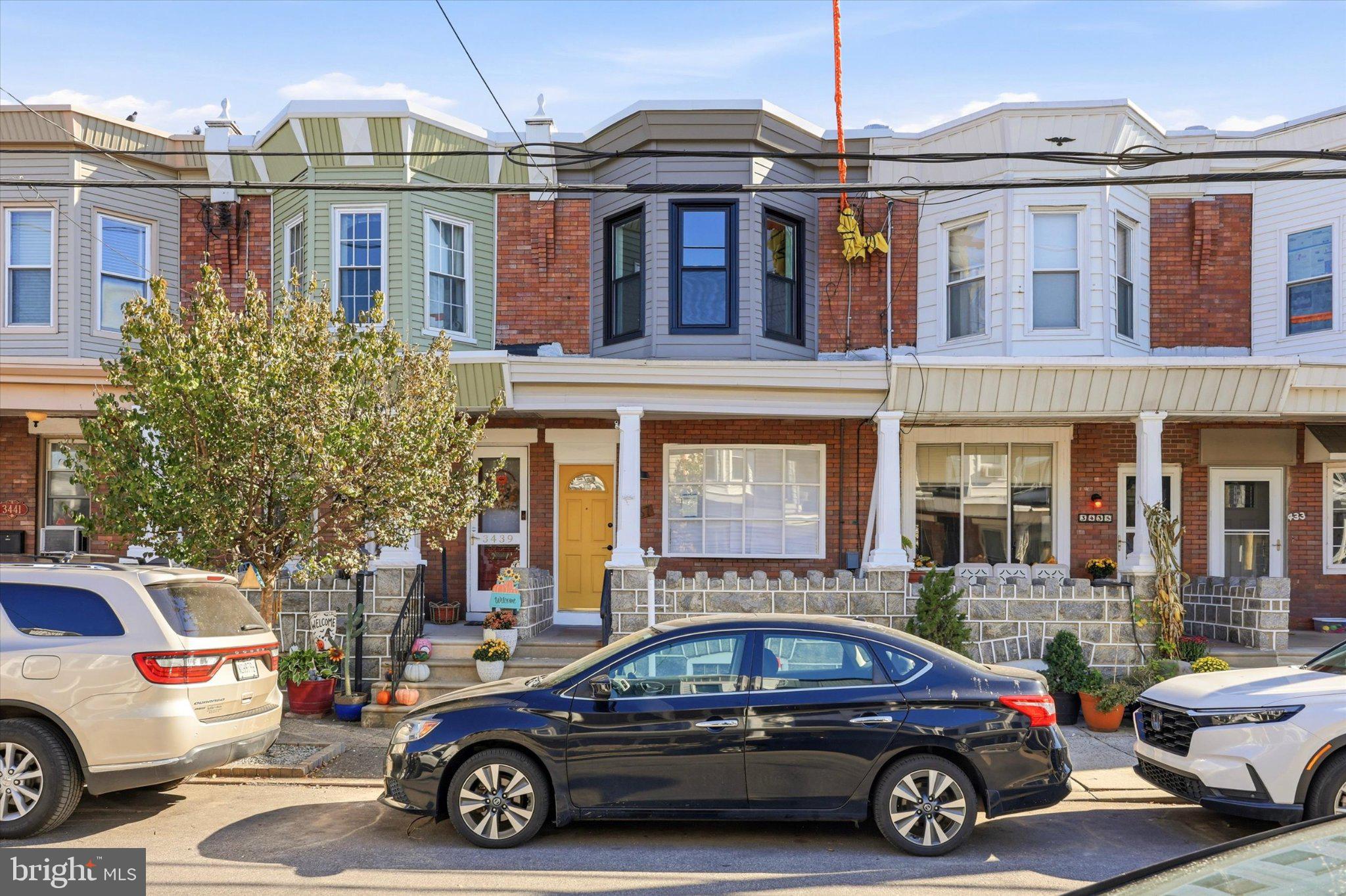 Welcome to 3437 E Thompson Street!  Beautiful porch front straight through thoughtfully renovated throughout.  First floor features a spacious living room with exposed brick, formal dining area, powder room, and an ultra modern kitchen with slide in range, under counter microwave, and quartz counters.  Second floor offers a large master bedroom along with two additional bedrooms and a sleek ceramic hall bath with soaking tub.  Full semi finished with LVL flooring with laundry hookups.  Private rear yard with access to one car GARAGE!  Ten year tax abatement is approved!  Easy to show!