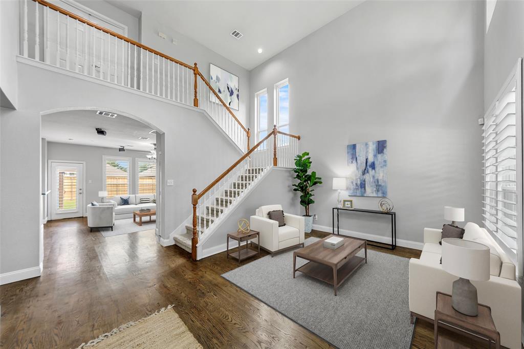 Spacious and beautifully appointed, this 4-bedroom home offers an ideal blend of comfort, versatility, and location. With three generous living areas, two dining spaces, and a dedicated home office, there’s room for everyone to relax, work, and entertain in style. The downstairs office space includes a closet and can be used as a 5th bedroom. 

Enjoy the elegance of hardwood floors throughout the first floor, complemented by new windows and classic shutters that bring in natural light while enhancing energy efficiency. The spacious backyard has a new board on board fence. The kitchen and living areas flow seamlessly, perfect for hosting family and friends. The garage was built 5 feet deeper than the original floorplan, creating not only an oversized garage but also a more spacious game room upstairs.  

The primary suite is a true retreat, featuring his-and-hers walk-in closets and plenty of room to unwind. Zoned to top-rated Allen ISD schools and just minutes from premier shopping, dining, and outdoor recreation, this home also offers quick access to major highways for an easy commute.

Whether you’re gathering with loved ones or enjoying peaceful evenings at home, this property checks all the boxes for space, style, and convenience.

All information deemed reliable, but not guaranteed. Buyer and buyer's agent to verify all information, including but not limited to schools, square footage, and taxes.