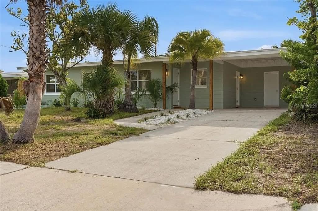 This beautifully remodeled 3-bedroom, 2-bath home is completely move-in ready and has been thoughtfully updated from top to bottom. The interior features a brand-new kitchen with new cabinets, countertops, and appliances, beautifully renovated bathrooms, new flooring throughout, fresh interior and exterior paint, new insulation, updated lighting, and all new electrical wiring and electrical components completed in 2026.Major updates include a new roof (2025), HVAC (2024) and electrical panel (2020) giving buyers peace of mind knowing the big-ticket items have already been taken care of.Outside, you'll find a covered carport with a separate laundry/storage room complete with washer and dryer hookups, plus a large backyard with plenty of space to relax, entertain, or create your own outdoor retreat.Conveniently located about 15 minutes from the beautiful Gulf beaches and close to shopping, restaurants, parks, and everyday conveniences, this home offers the perfect combination of modern updates and an unbeatable location. This home is move in ready.