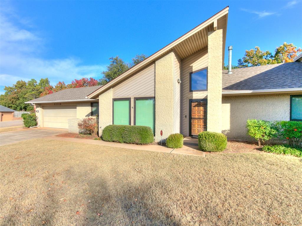 WHAT A FIND! This mid-century BEAUTY is filled with character and thoughtful design at every turn. Featuring 3 bedrooms, 2.5 bathrooms, striking architectural details, and a spacious corner lot, this home is truly a MUST-SEE!Upon entry, you’re greeted by an expansive living area with towering ceilings, a cozy stone fireplace, skylights pouring in the natural light, and a wet bar—perfect for hosting family or friends.The formal dining room sits just off the living area and showcases floor-to-ceiling windows, flanked on both sides by built-in cabinetry for added storage and warmth.The kitchen offers a generous layout with an abundance of countertop space, tons of cabinets, double ovens, a dishwasher, and conveniently sits between the formal dining room and the breakfast nook.The sunroom rests just off the living space and provides peaceful, wall-to-wall views of the backyard, with two additional skylights welcoming in the morning sun.The primary bedroom boasts soaring ceilings, a walk-in closet with built-in dresser, and an ensuite bathroom featuring two vanities, a sunken tub, and a walk-in shower. Each secondary bedroom includes a spacious closet, while the hall bathroom features large built-in cabinets for all your linen storage needs. Outside, you’ll find a fully fenced backyard with plenty of room to relax, garden, or play. Additional features include, like new carpet, new attic pull-down ladder and new storm door! Last but not least, the location is truly exceptional! Tucked away in the highly coveted Val Verde Addition and just minutes from Mercy Hospital, the Kilpatrick Turnpike, and premier shopping and dining—this one has it all. Call to schedule your showing today! (Sunroom measures 293 sq. ft. and is not included in the 2,384 sq. ft. total.)