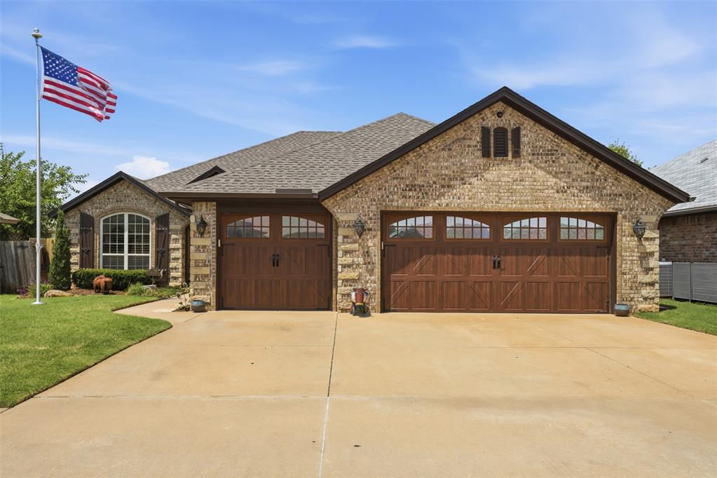 Welcome home to this meticulously maintained 3-bedroom, 2-bath home with a dedicated study and spacious 3-car garage, perfectly located in the highly desirable Moore School District. From the moment you arrive, you'll appreciate the exceptional curb appeal and the pride of ownership throughout. Inside, you'll find beautiful engineered hardwood flooring complemented by tile and carpet, elegant crown molding, custom woodwork, plantation shutters, and stunning granite countertops. Every detail has been thoughtfully cared for, creating a warm and inviting space that's truly move-in ready. Step outside to enjoy your private backyard retreat featuring a beautiful pergola, immaculate privacy fence, and a newer storage building—perfect for relaxing or entertaining. Safety and peace of mind are unmatched with two storm shelter options: an in-ground garage shelter and a stand-up safe room and a whole house generator with a transferable warranty. Conveniently located just minutes from Tinker Air Force Base, downtown Oklahoma City, and Will Rogers World Airport, this home offers the perfect blend of comfort, quality, and accessibility. This is one you'll want to see in person!